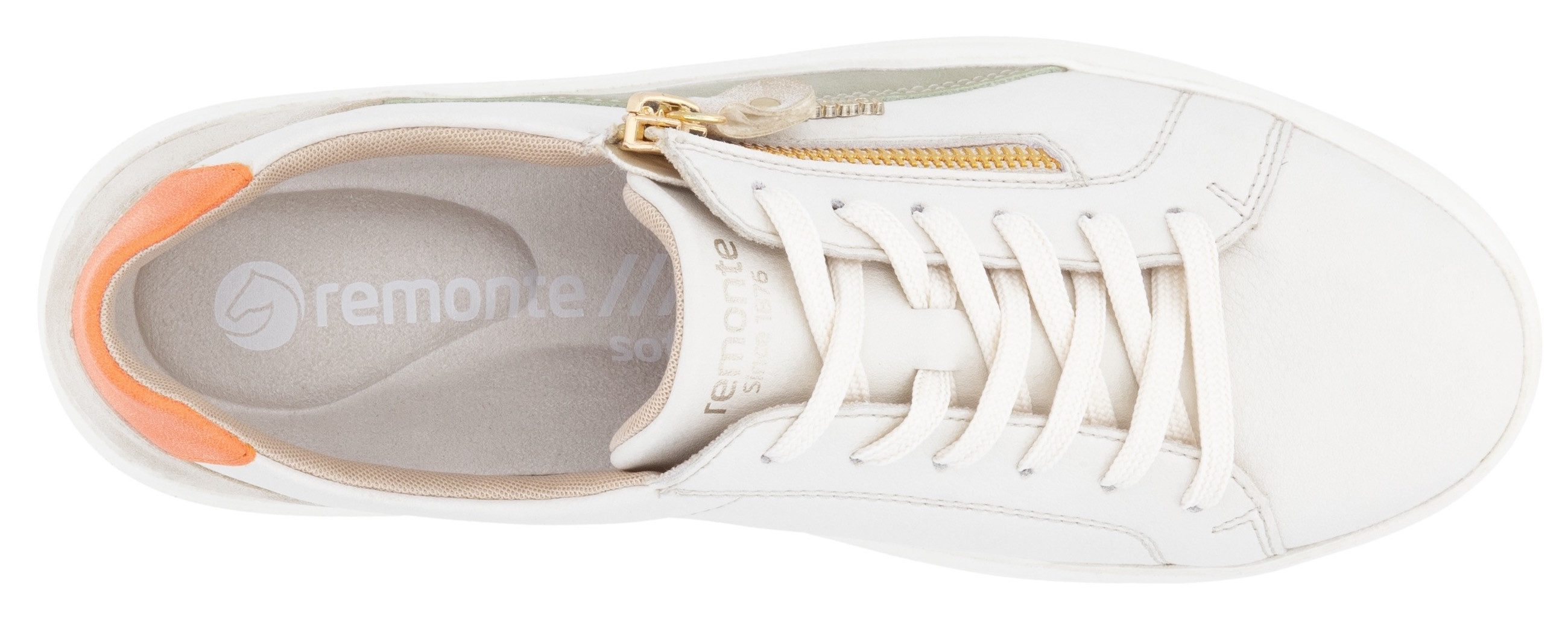 Remonte Plateausneakers ELLE-Collection , vrijetijdsschoen, lage schoen, veterschoen met zachte inlegzool