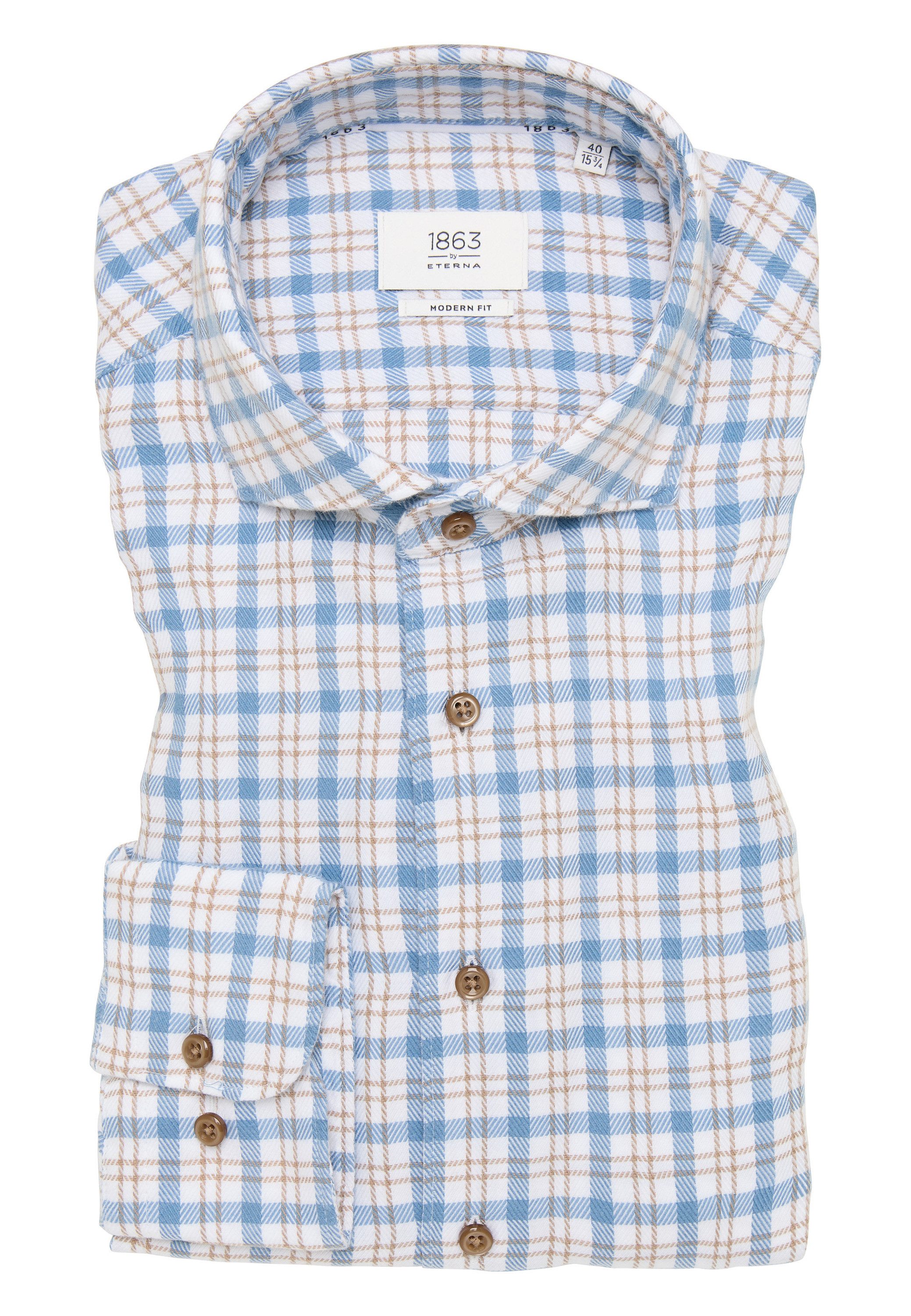 Eterna Overhemd met lange mouwen MODERN FIT EASY IRON (gemakkelijk te strijken)