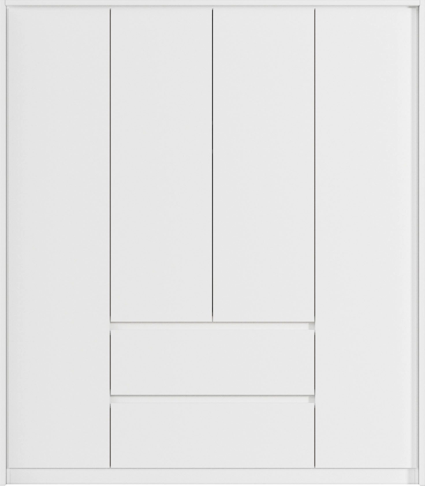 rauch Draaideurkast Mainz met passe-partout optioneel met verlichting, buitendeuren met push-to-openfunctie