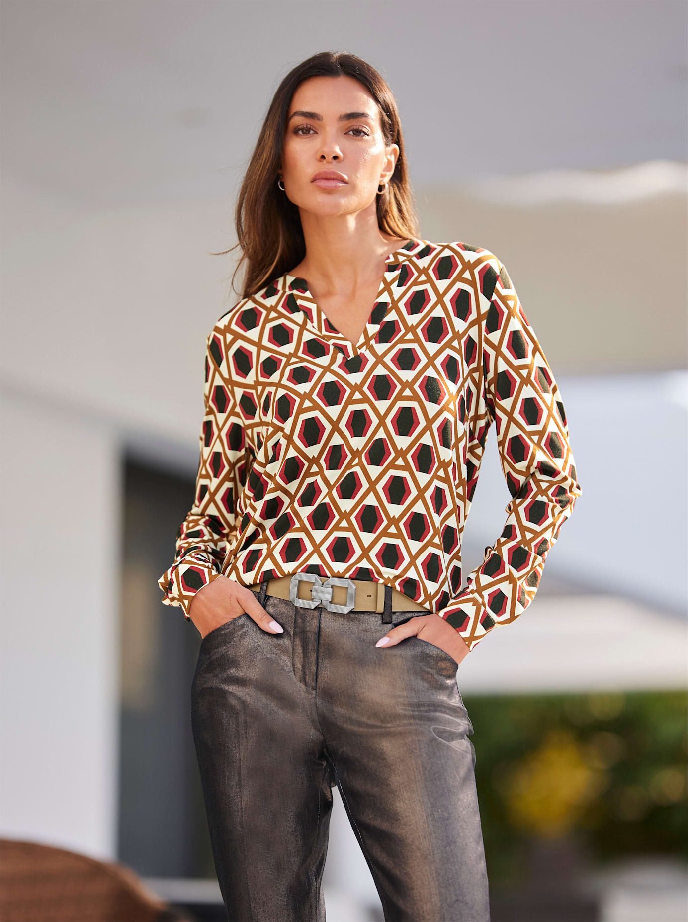Heine Blouse met lange mouwen