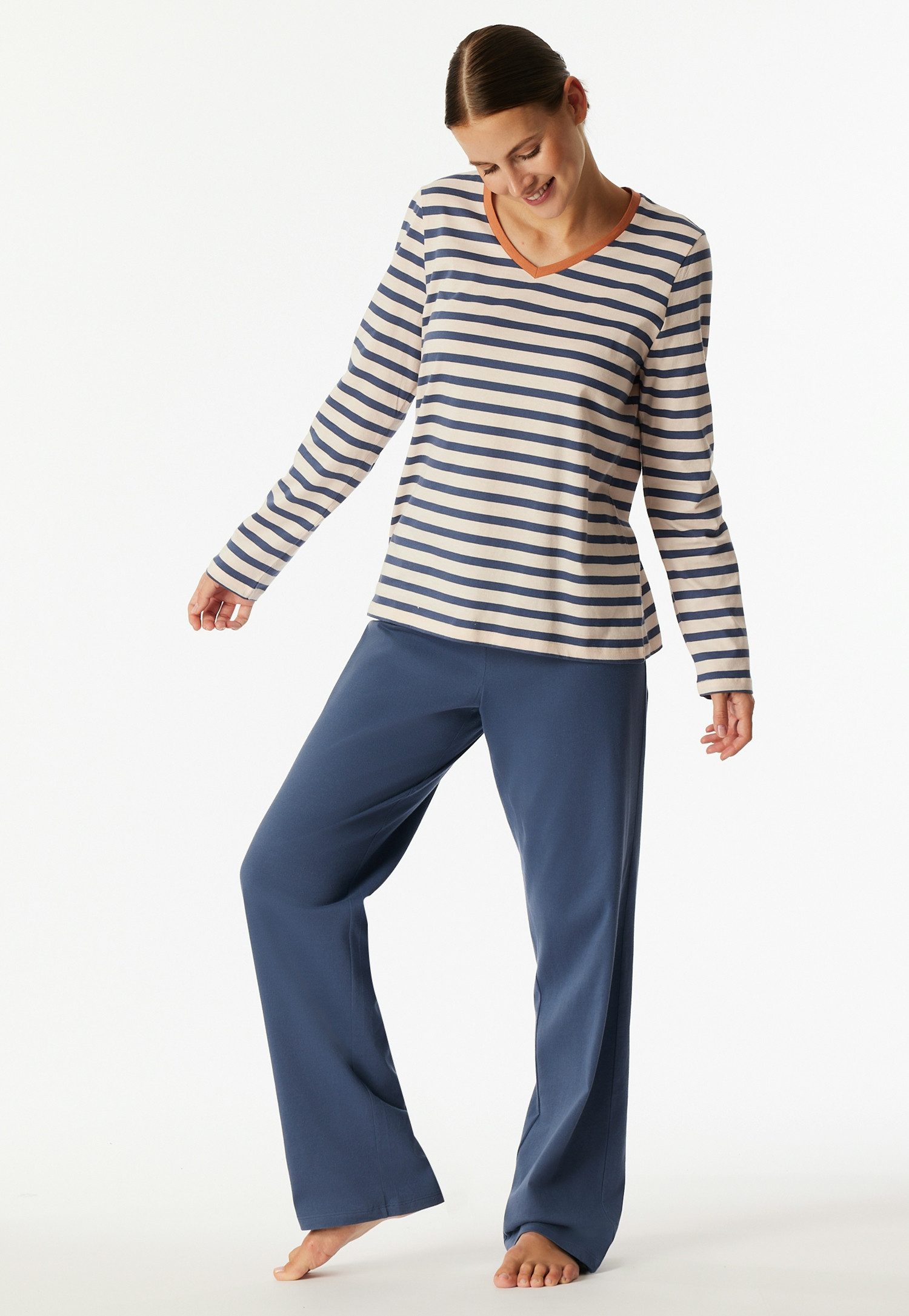 Schiesser Pyjama Casual Essentials met comfortabele boorden (2-delig)