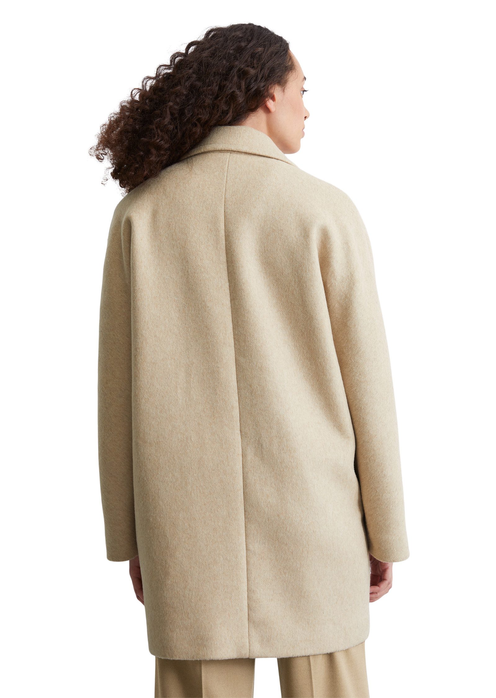Marc O'Polo Caban Casual dubbelknopssluiting met afgeronde revers knopen in hoornlook