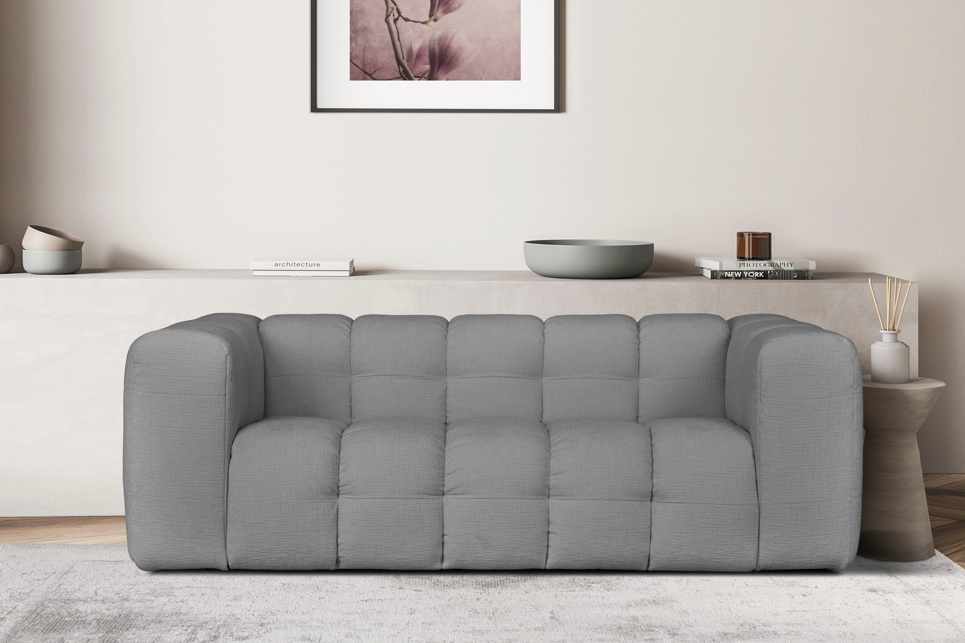 LeGer Home by Lena Gercke 3-zitsbank TALISHA designerbank, moderne quilt, afmetingen B/D/H: 229/110/75 cm