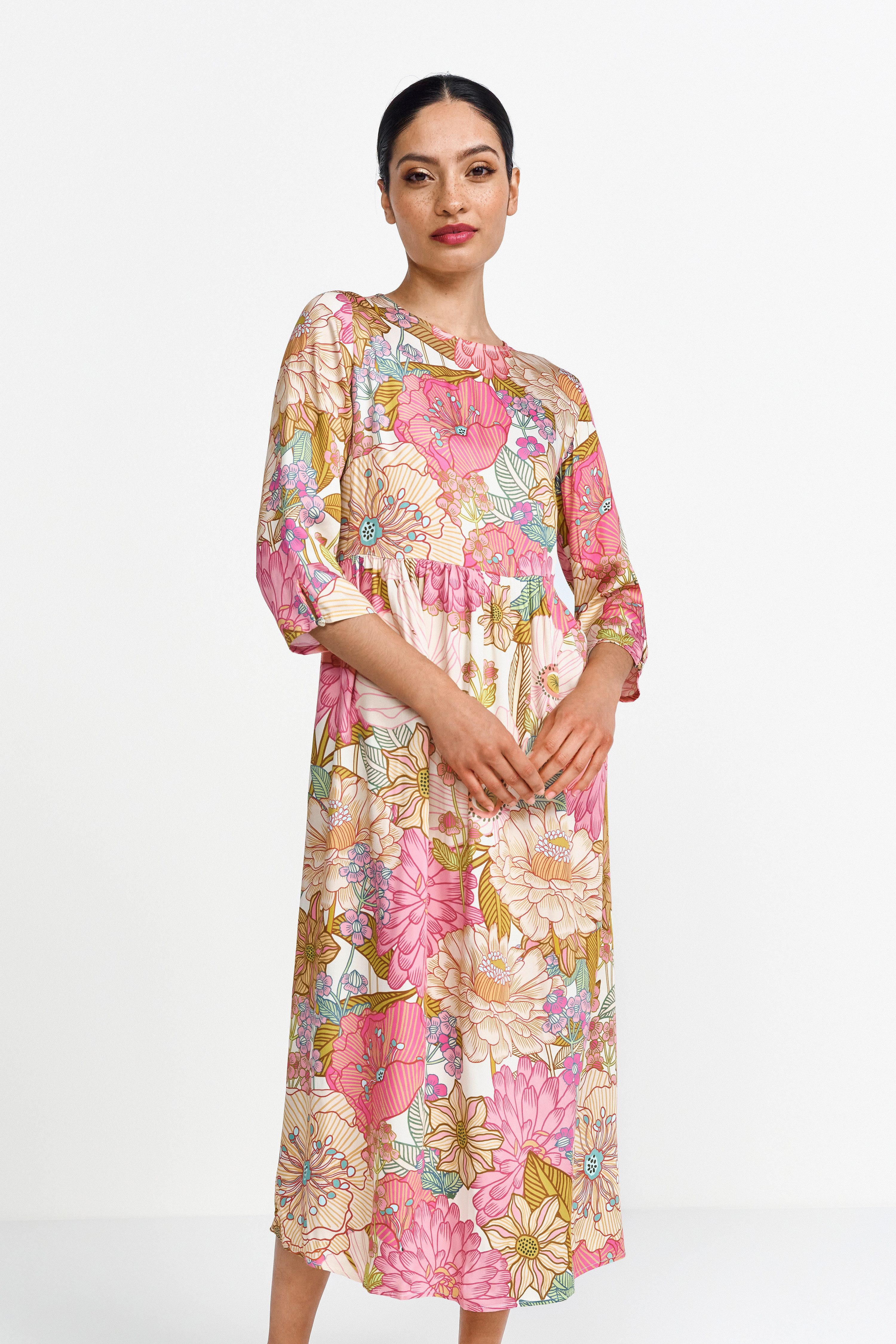 Rich & Royal Midi-jurk Met een ronde hals