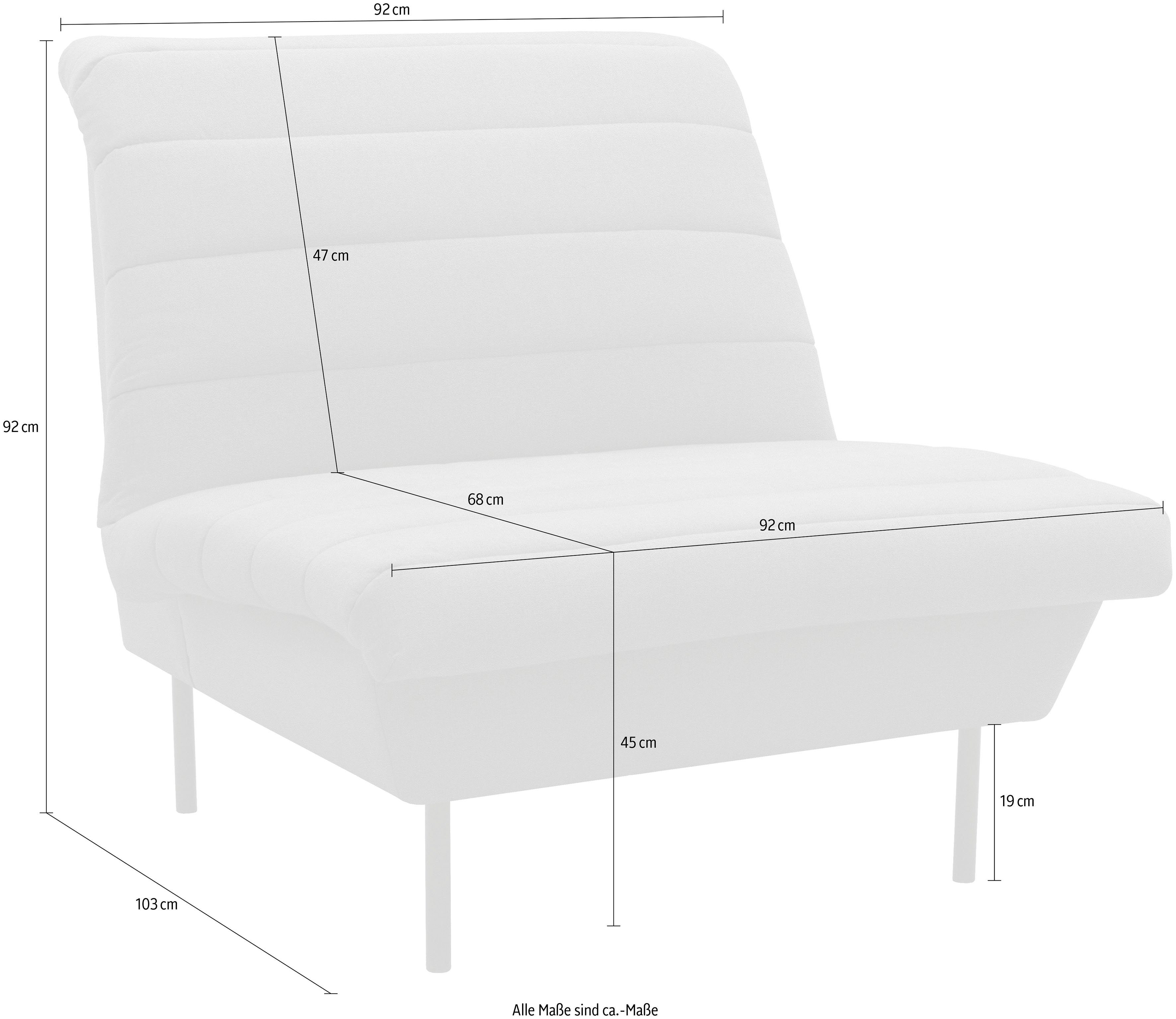 LOOKS BY WOLFGANG JOOP Fauteuil LOOKS IX Breedtestiksels, zonder armleuningen
