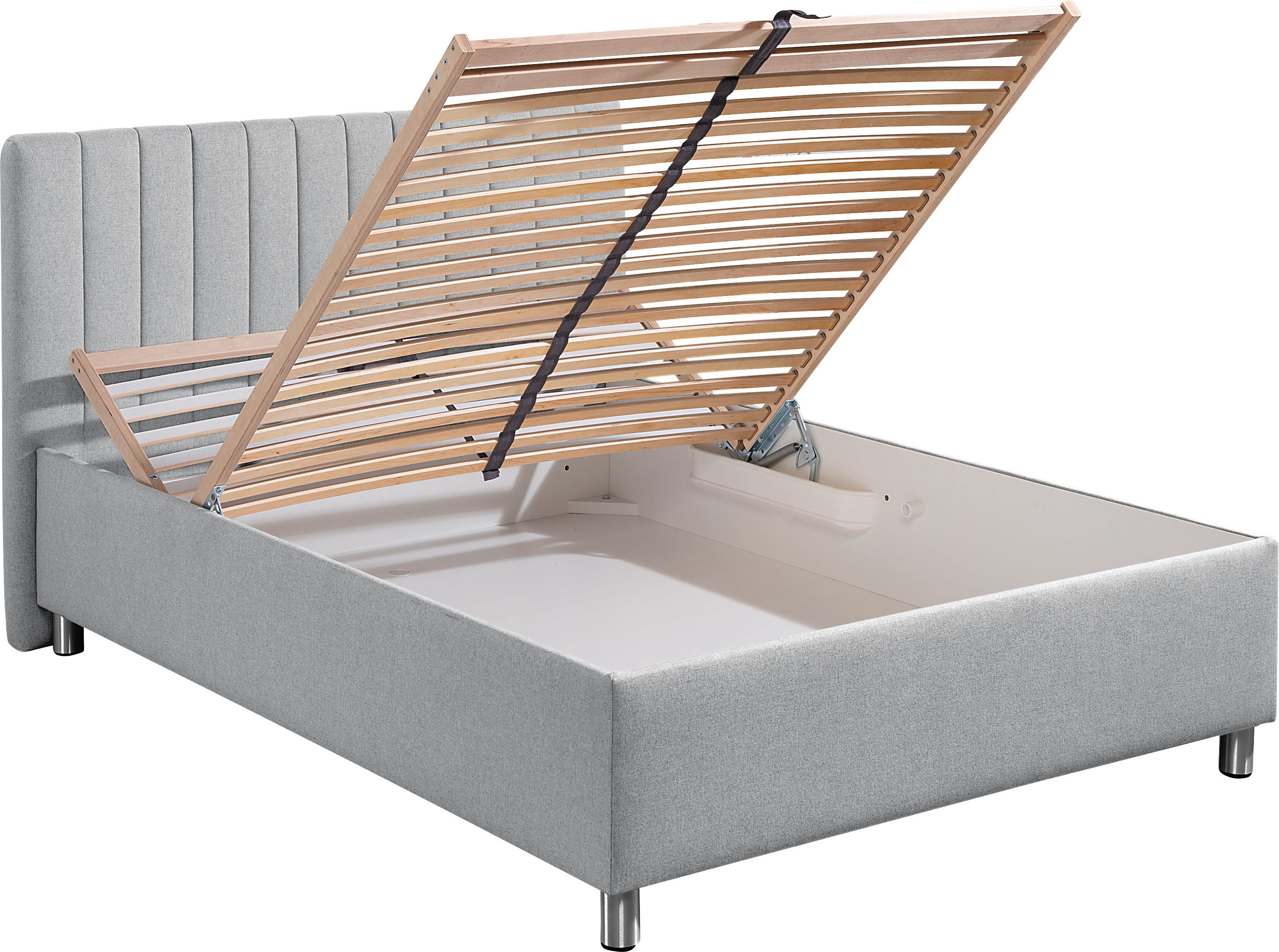Maintal Gestoffeerd bed Kieferwald met bedlade, optioneel met bonnell- of pocketveringmatras