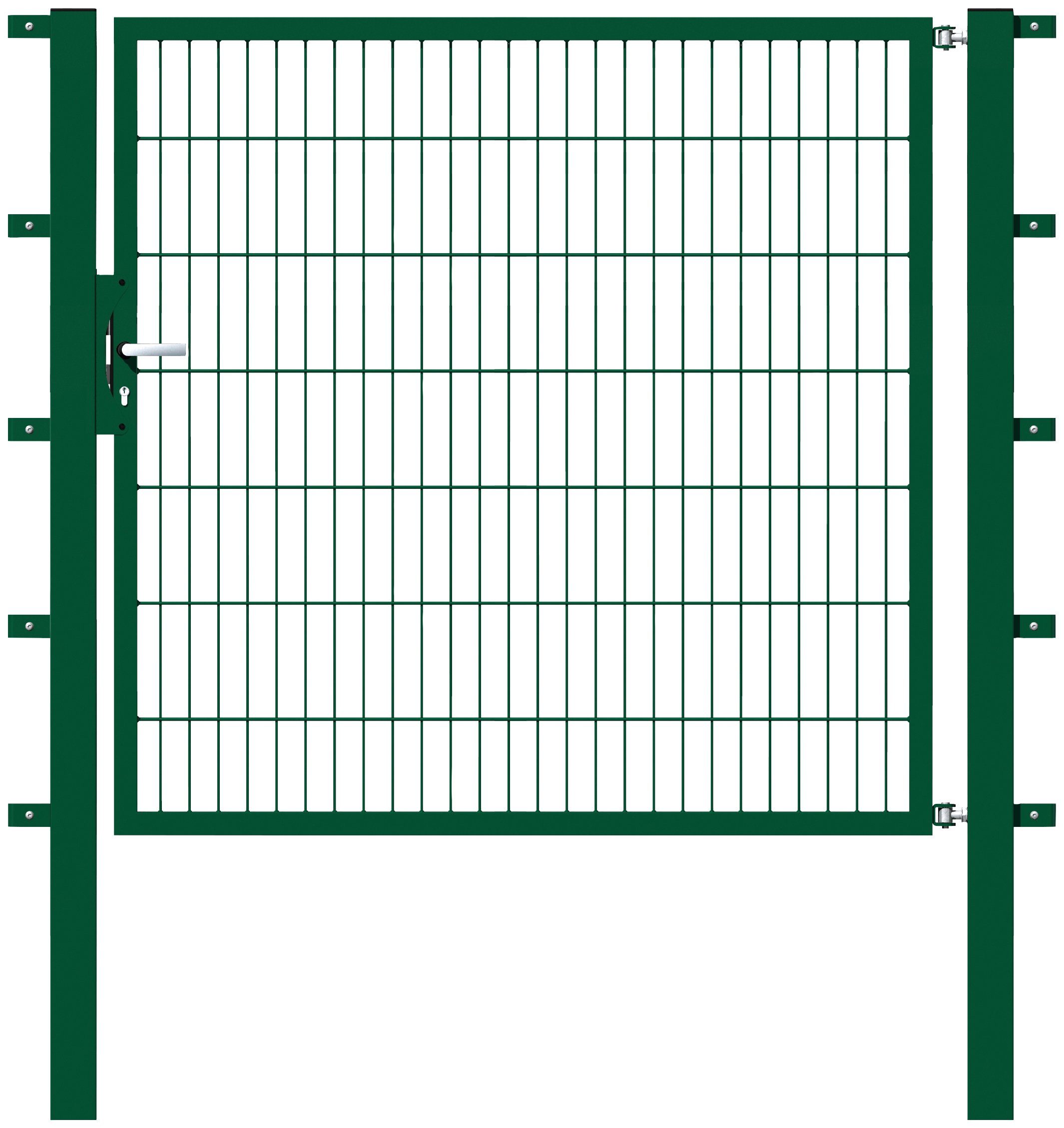 GAH Alberts Deur met enkel hek Flexo 150 cm breed, in verschillende hoogten hekken maat 150 cm x 140 cm groen