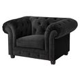 max winzer chesterfield-fauteuil old engeland met elegante knoopstiksels zwart
