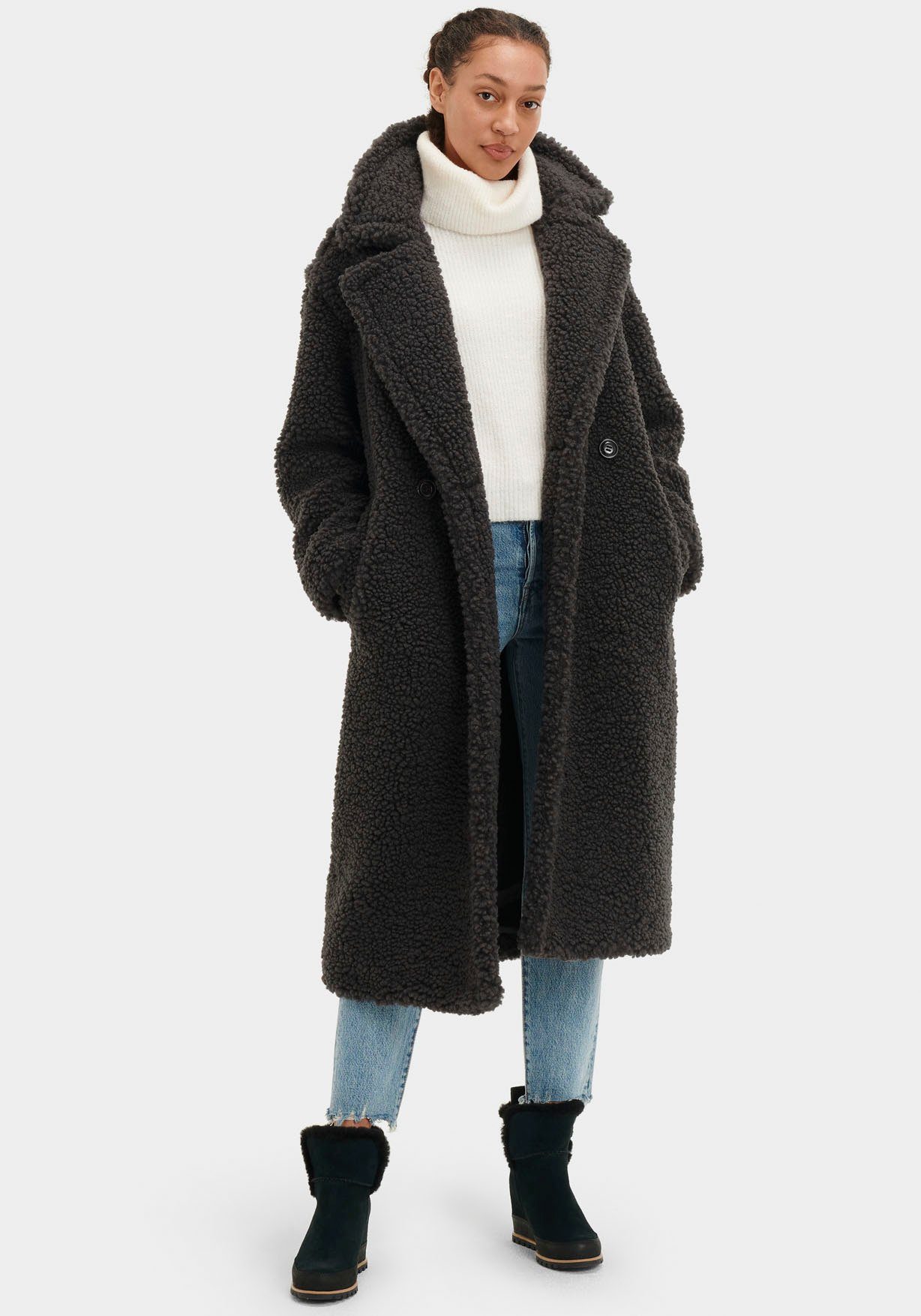 UGG Lange jas van imitatiebont W GERTRUDE LONG TEDDY COAT