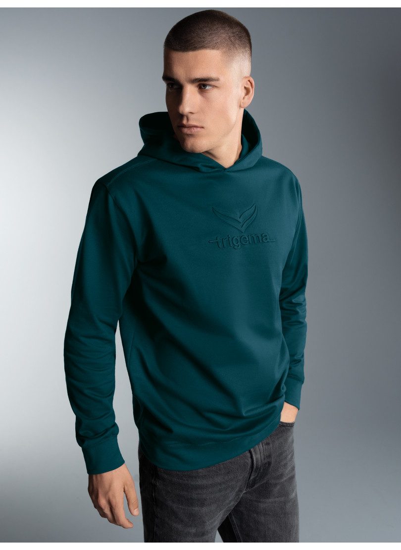 Trigema Hoodie  hoodie met groot 3D-motief