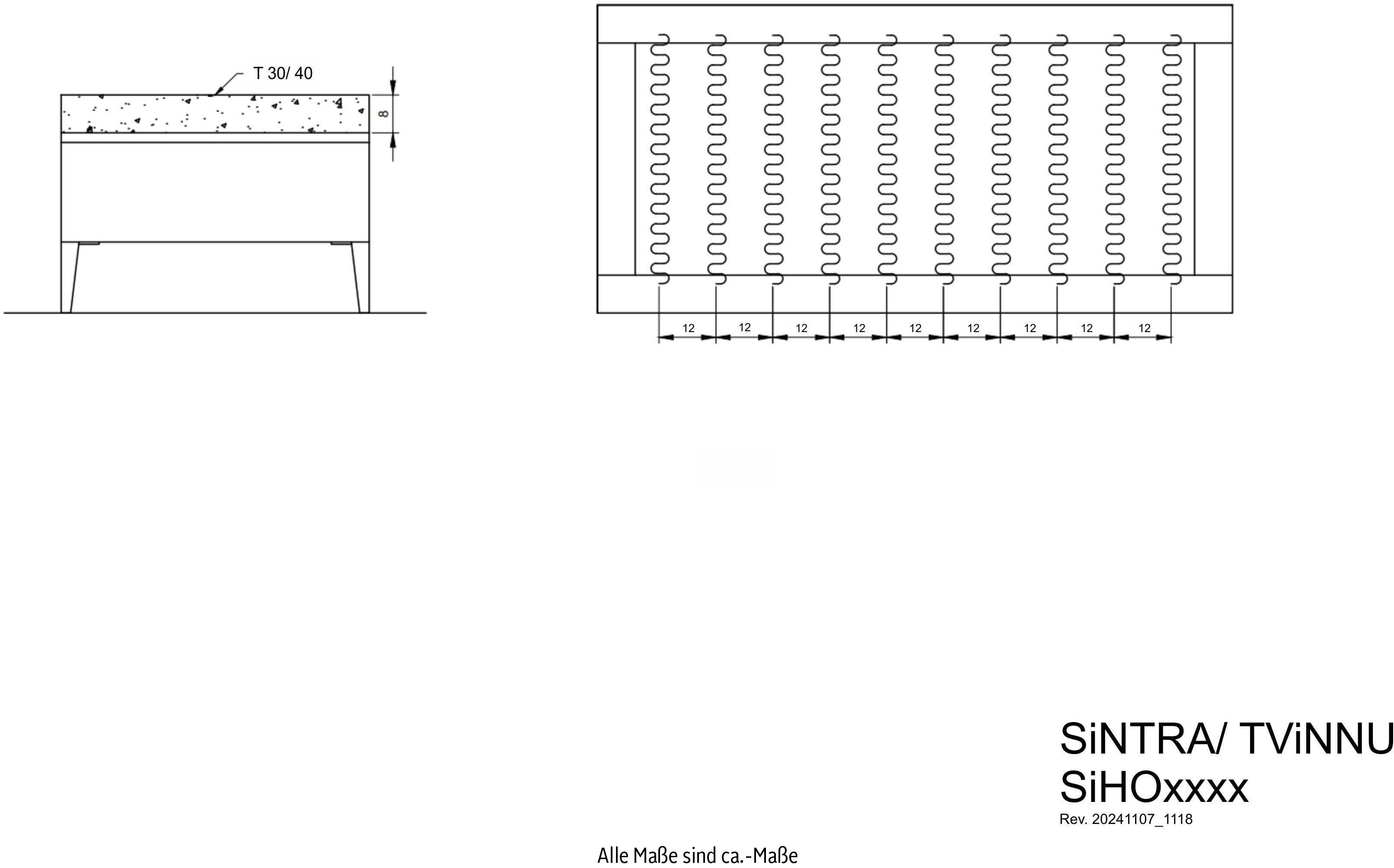 andas Zithoek TVINNU, Polsterecke L-Form, Schlaffunktion, met Hocker (set, 2-delig)
