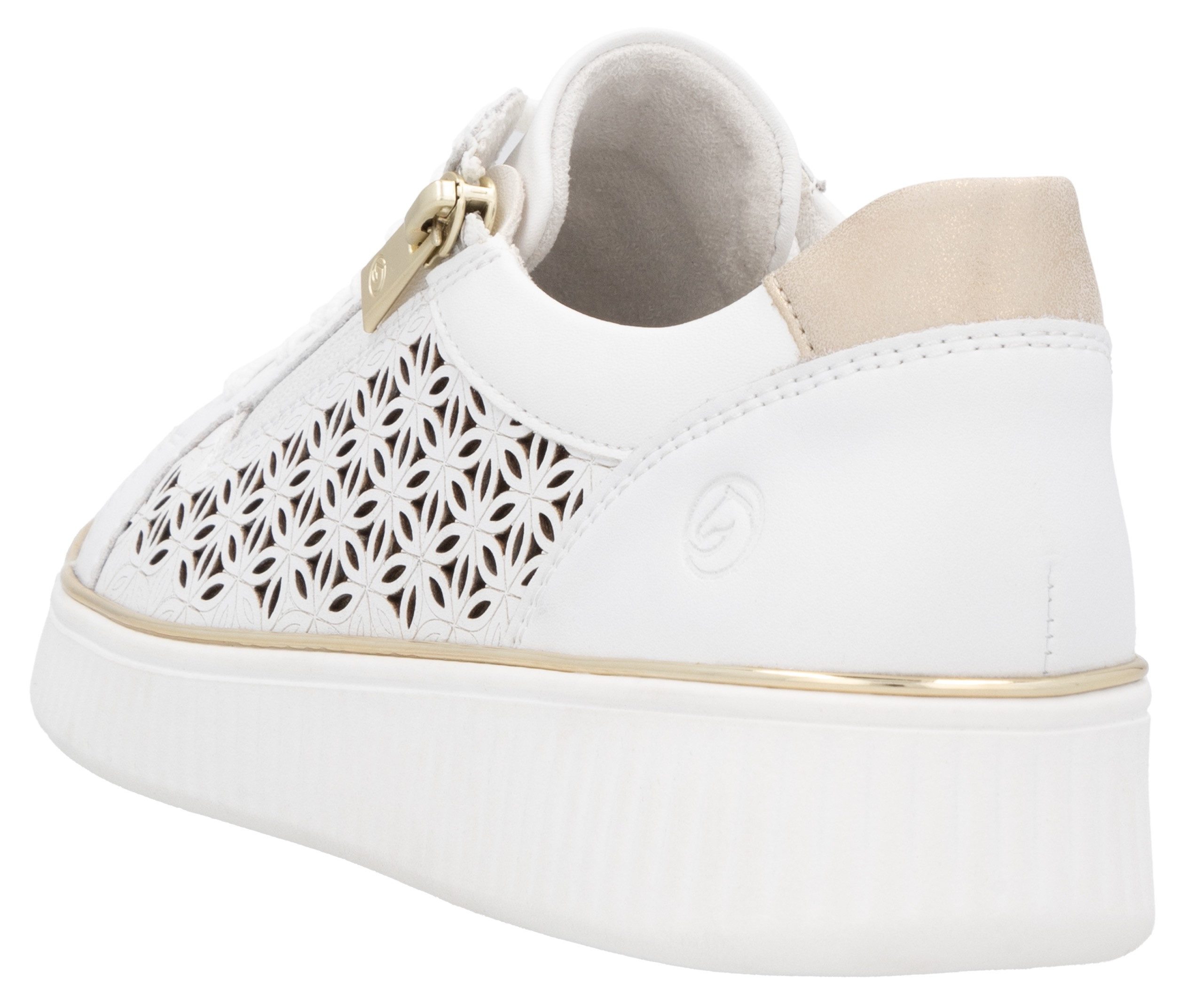 Remonte Plateausneakers , vrijetijdsschoen, veterschoen, lage schoen met perforatie