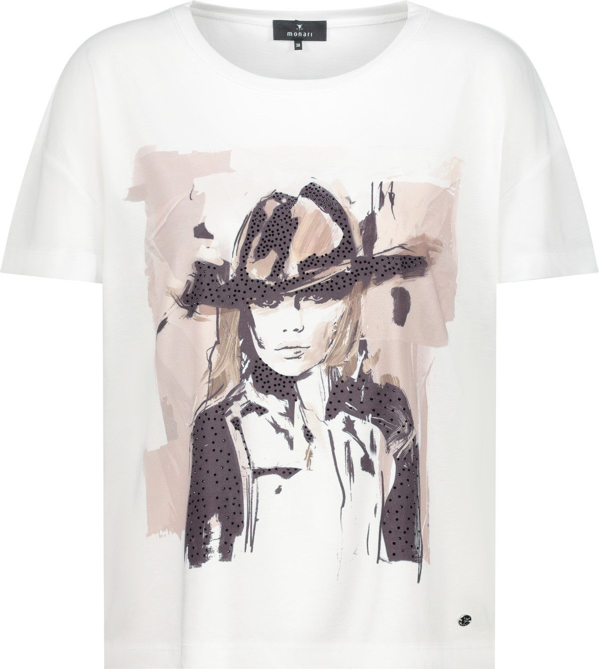 Monari T-shirt Shirt Cowgirl Met een ronde hals