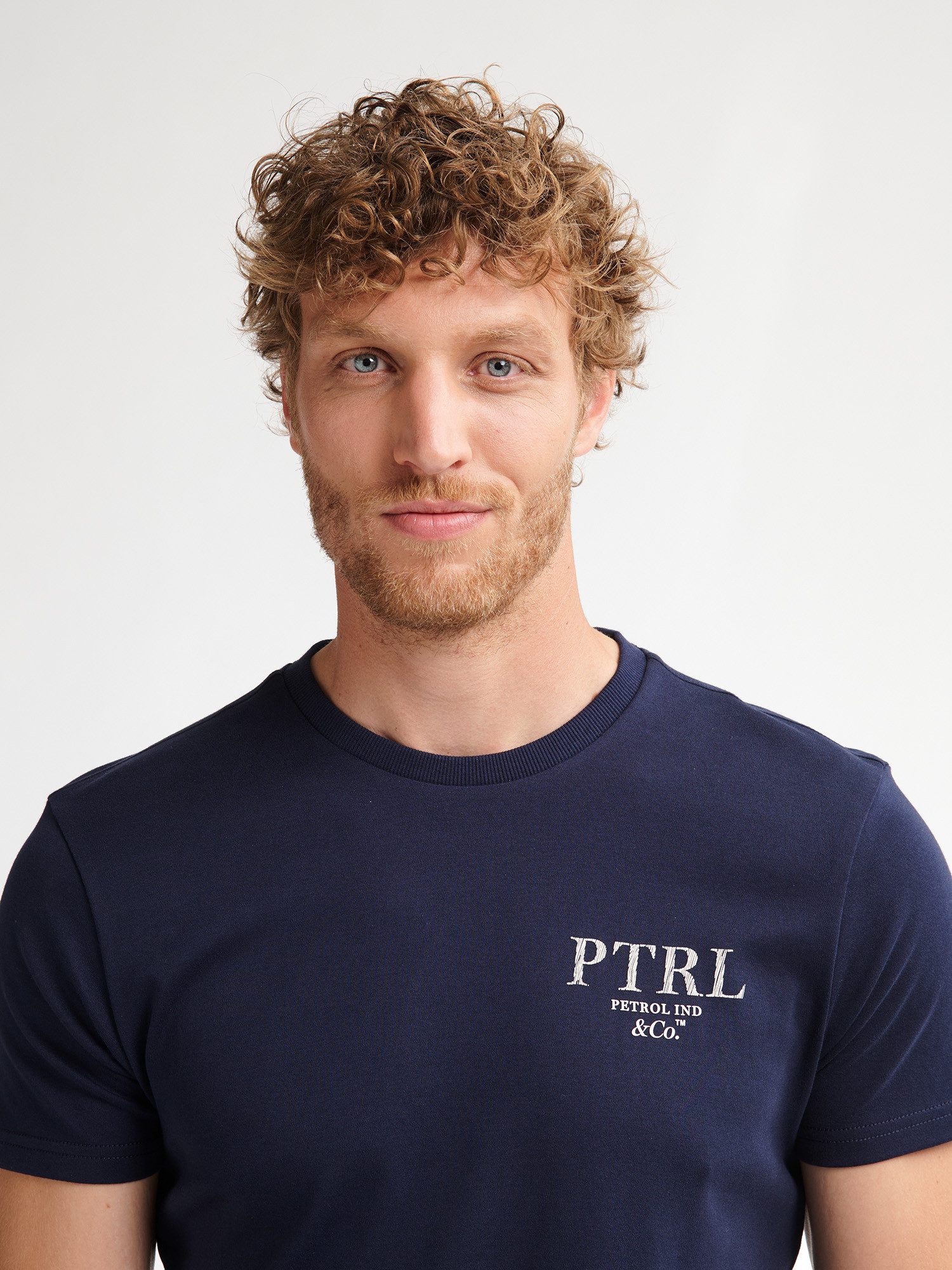 Petrol Industries T-shirt met logo-opschrift