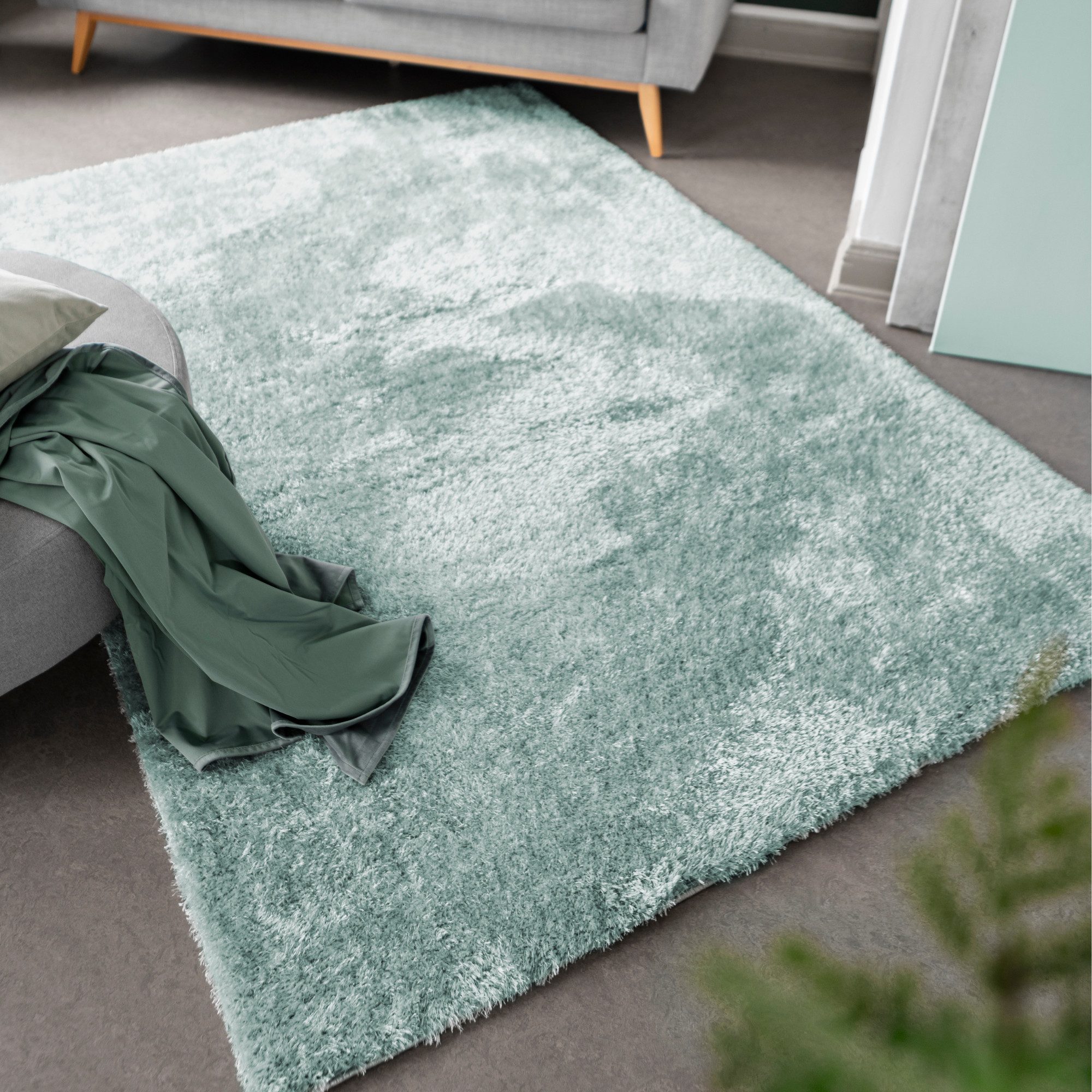 LUXOR living Hoogpolig vloerkleed Gela Uni kleuren, zacht en knuffelig, ideaal in de woonkamer & slaapkamer moderne vloerkleden maat 133 cm x 190 cm