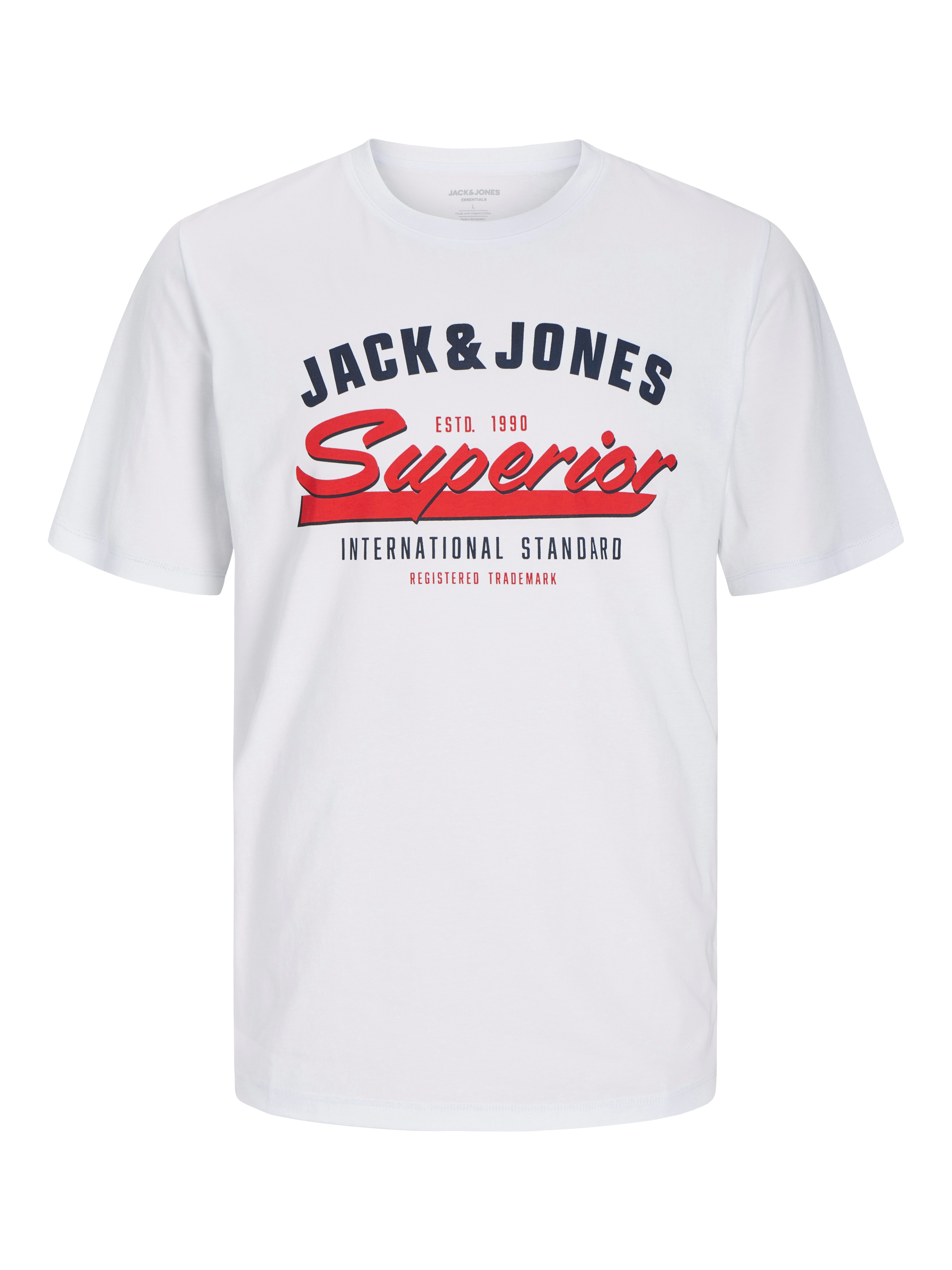 Jack & Jones Shirt met ronde hals JJELOGO TEE SS O-NECK 2 COL SS25 5PK MP (set 5-delig)