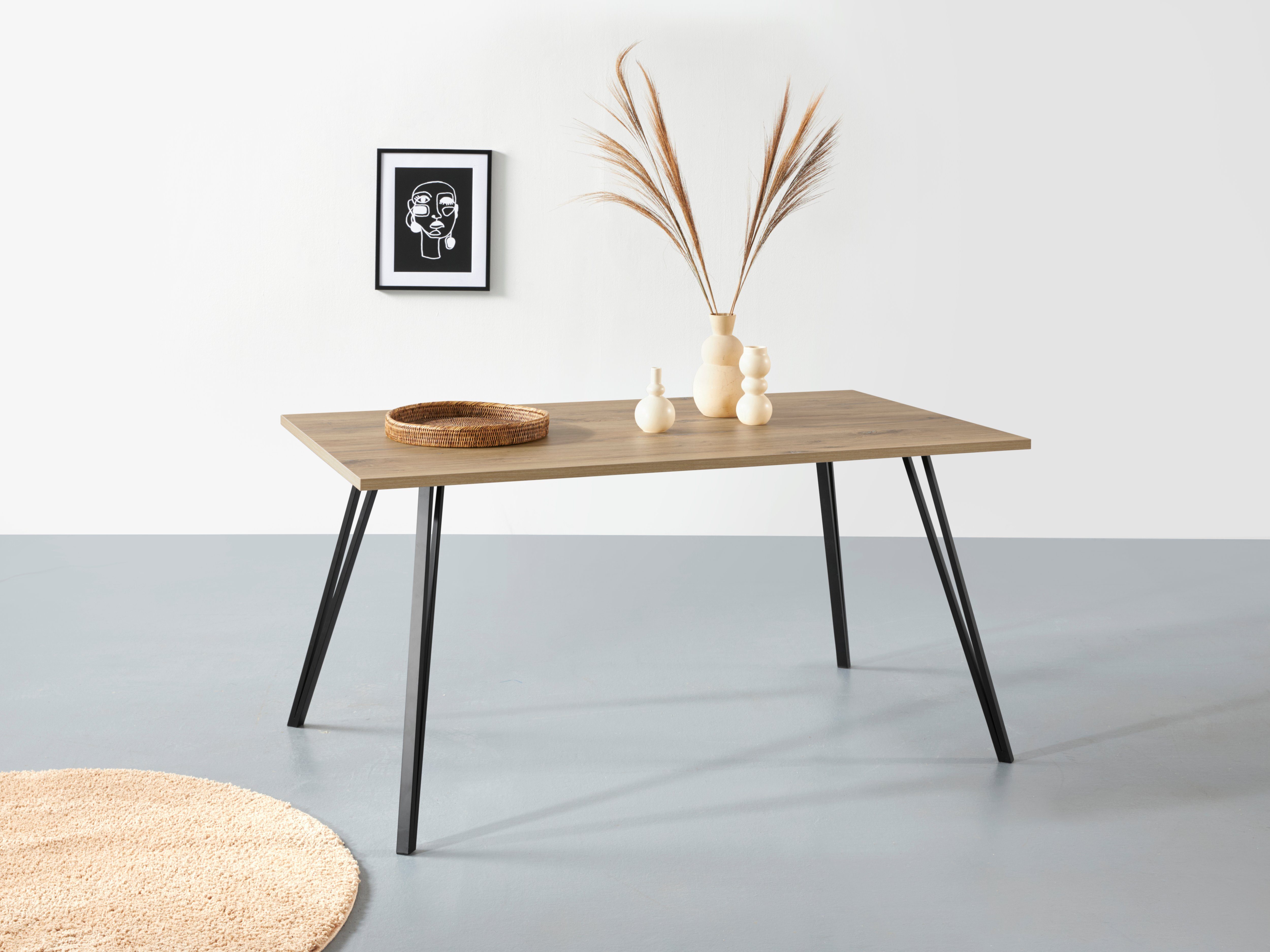 HELA Eettafel Diverse decors, 160 cm eettafels beige
