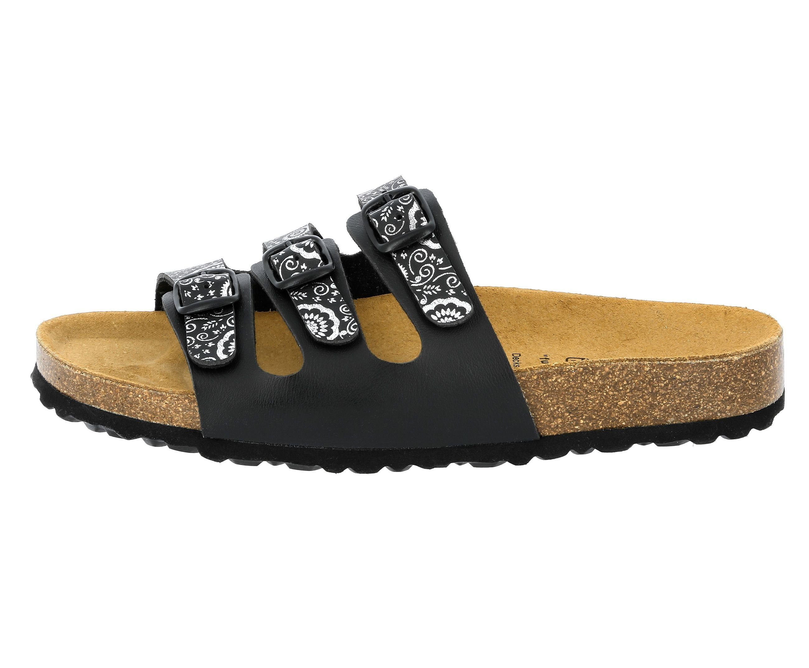 Lico Slippers Bioline Flower dames schoenen maat 42 EU zwart