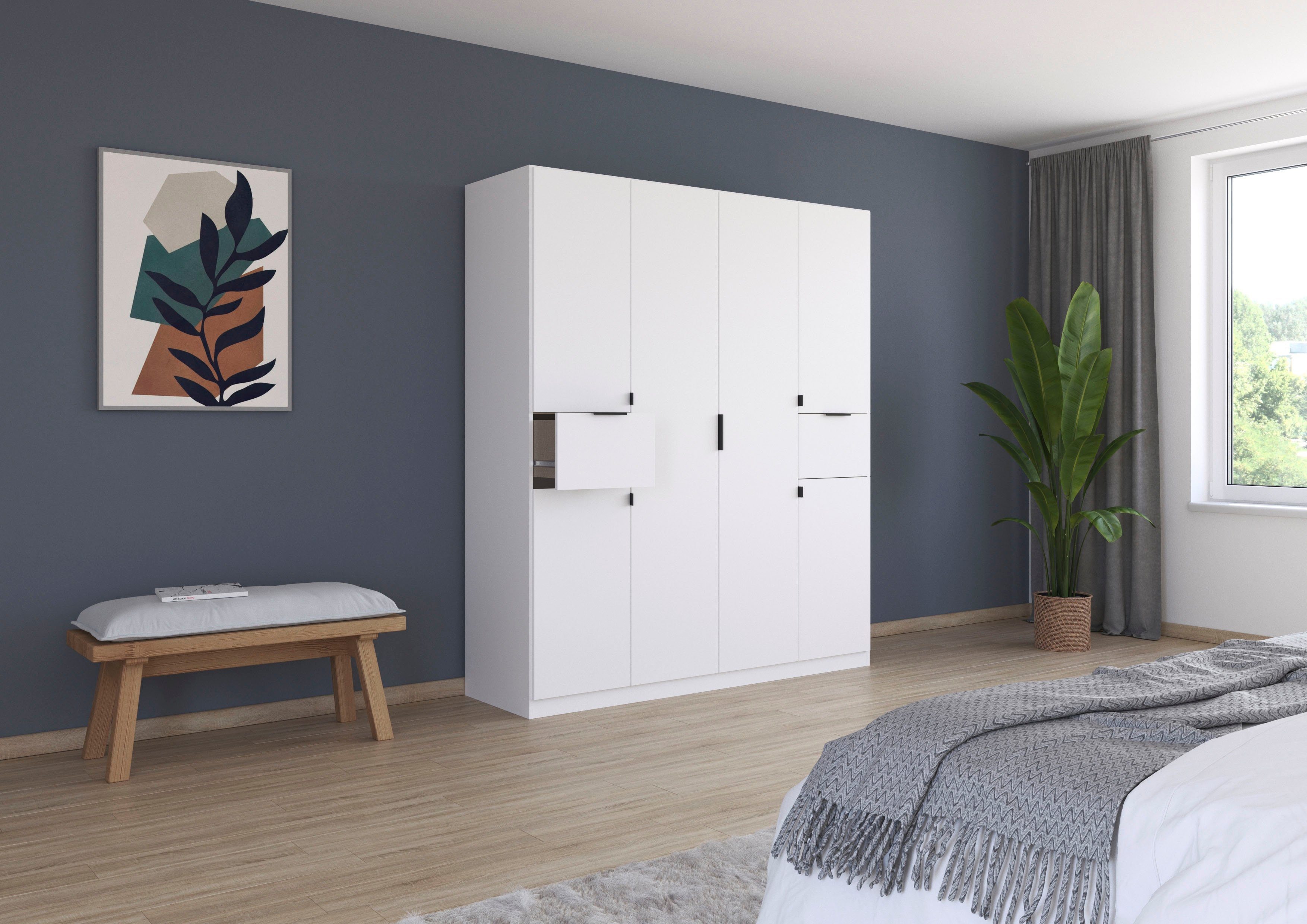 rauch Draaideurkast Kledingkast kast garderobe waskast TICAO met 2 ruime lades, veel opbergruimte made in germany
