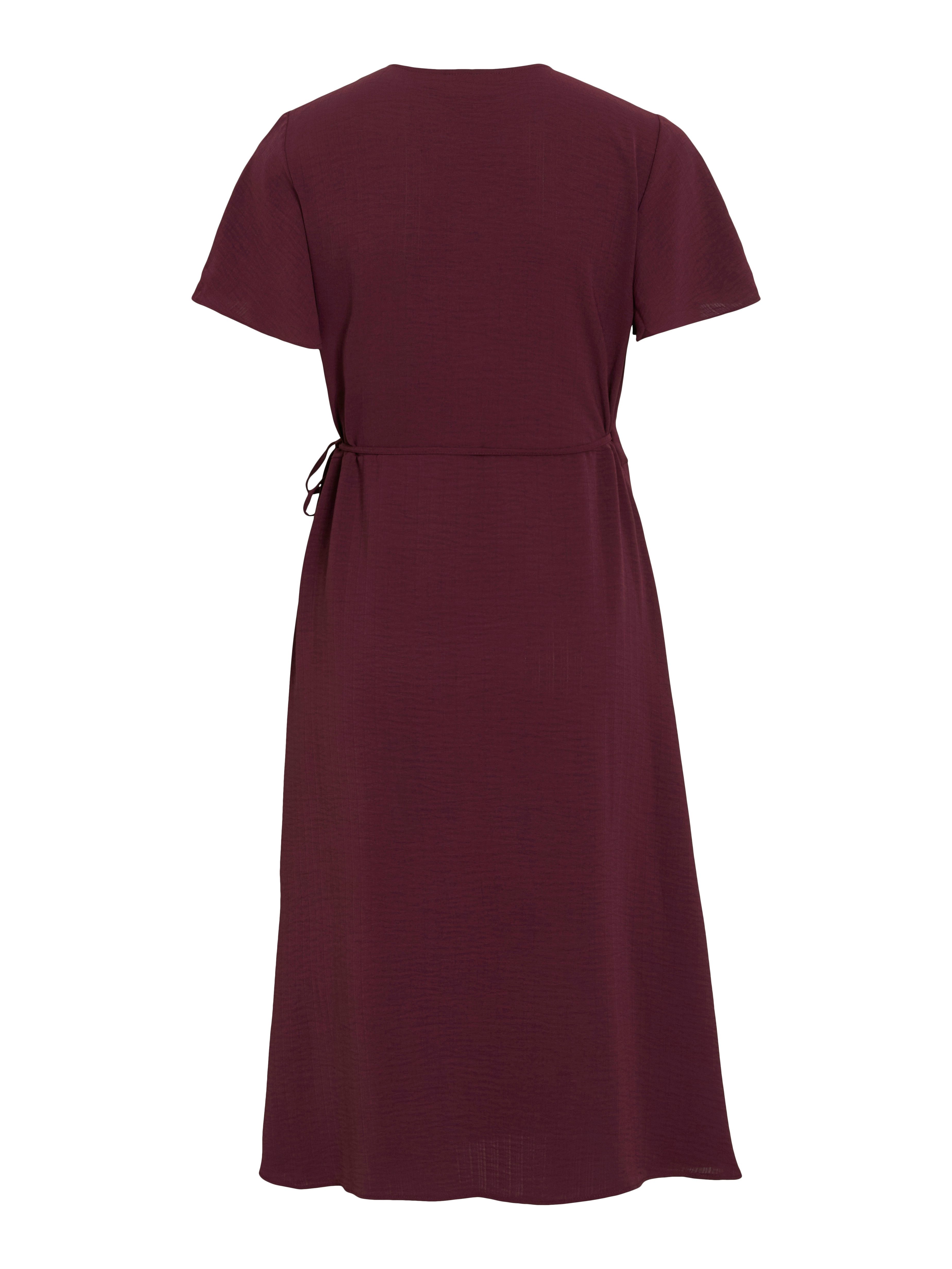 Vila Wikkeljurk VILOVIE S/S WRAP MIDI DRESS - NOOS
