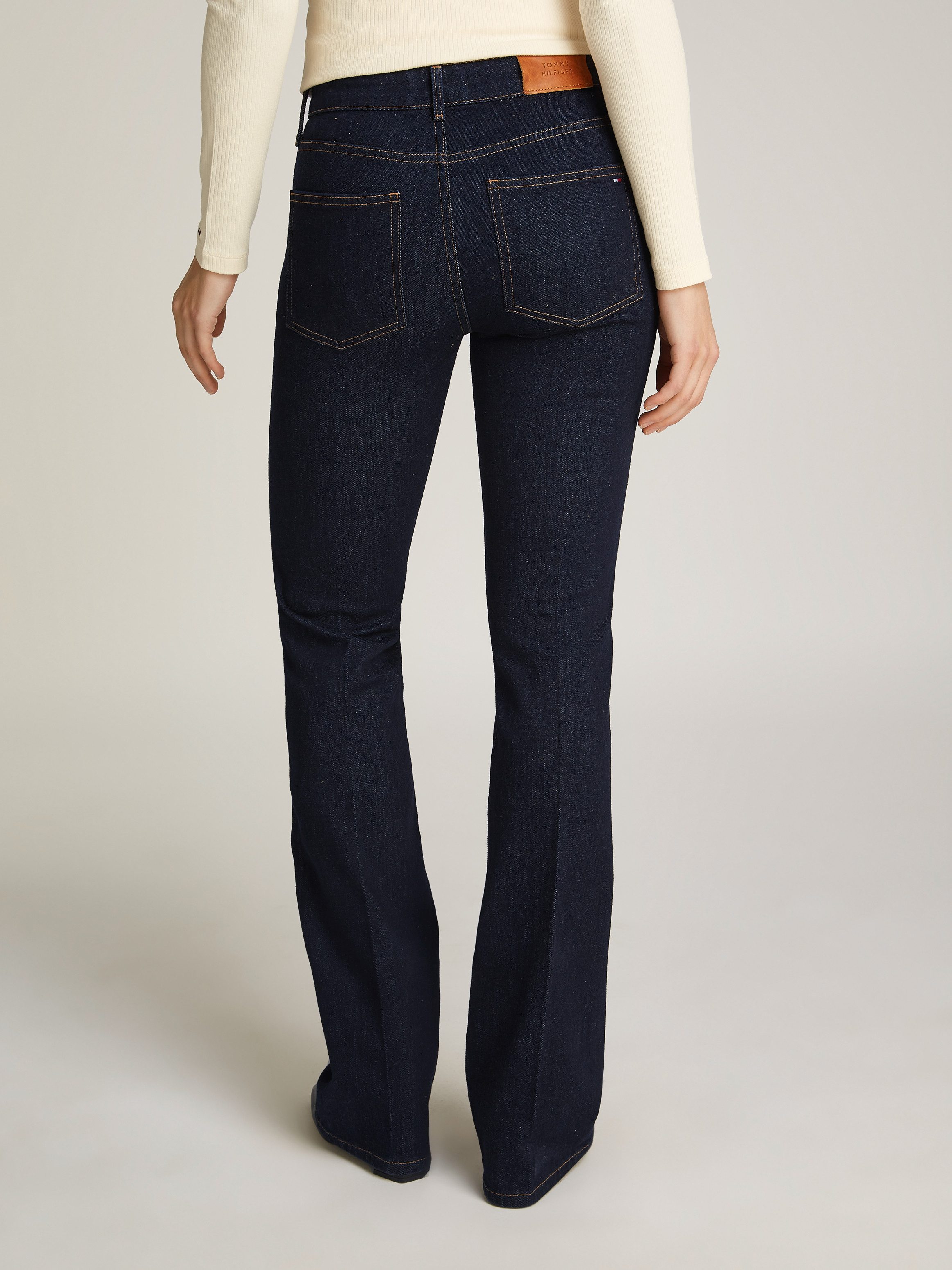 Tommy Hilfiger Bootcut jeans BOOTCUT REGULAR WAIST gemiddelde normale taillehoogte met persplooien met studs