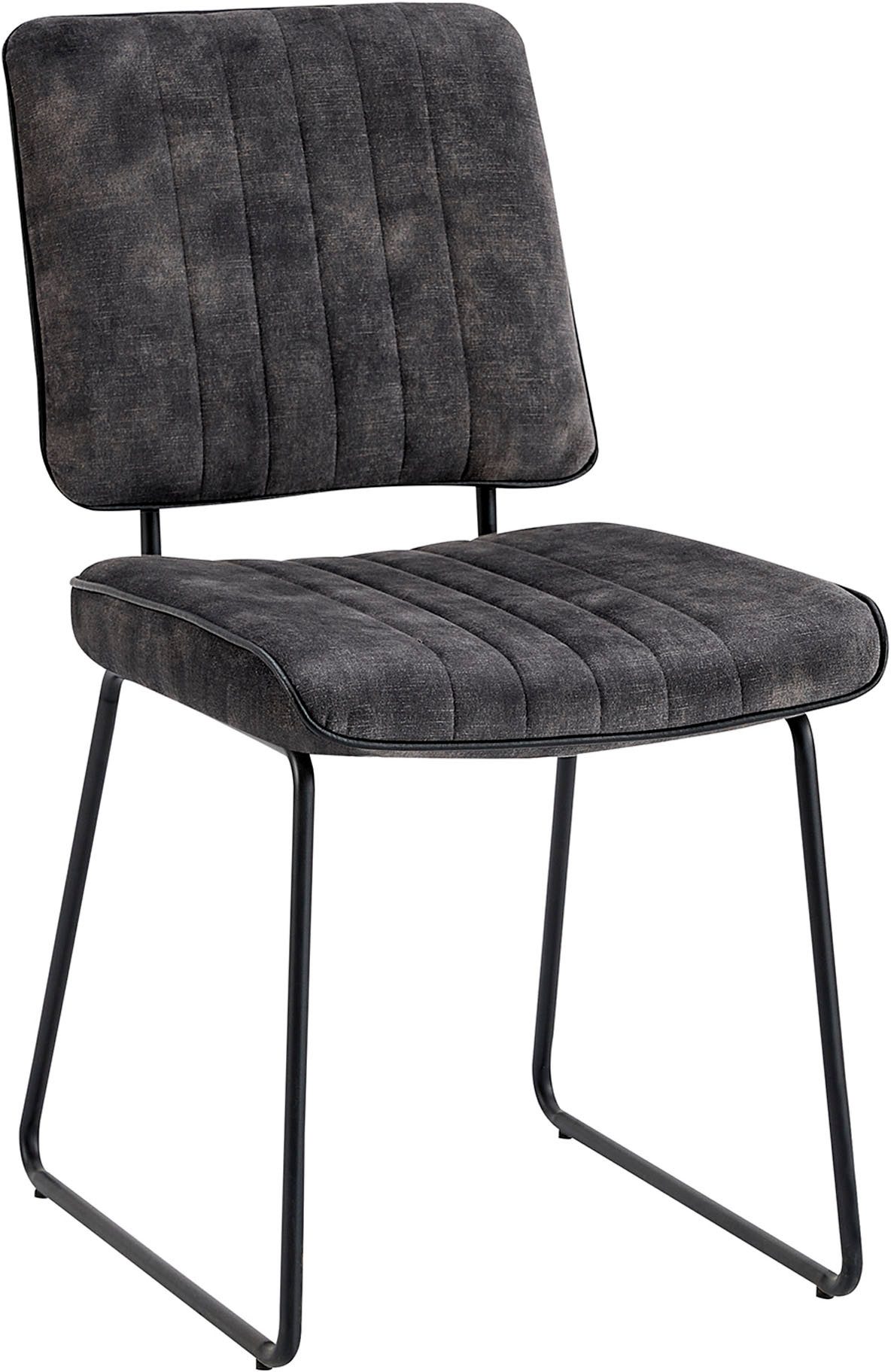 byLIVING Stoel met beugelpoten Liam 4-delige set moderne stoel in praktische 4-set met metalen frame (set, 4 stuks)