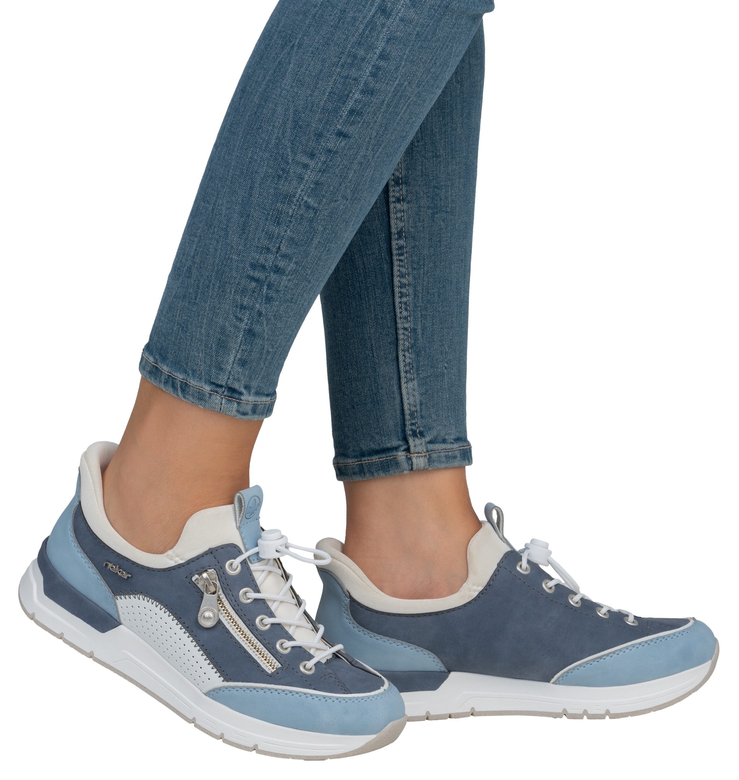 Rieker Slip-on sneakers , instapschoen, lage schoen, vrijetijdsschoen met zachte schacht