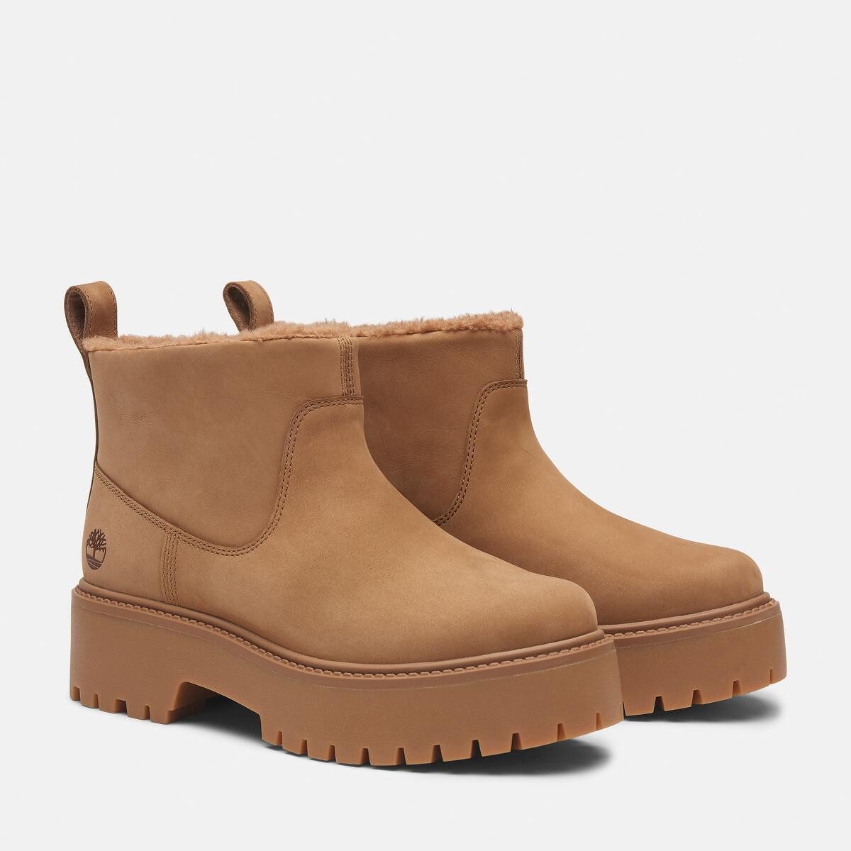 Timberland Chelsea-boots STONE STREETMID WARM LINED BOOT Winterlaarzen, winterschoenen, gevoerd dames chelsea boots maat 40 EU bruin