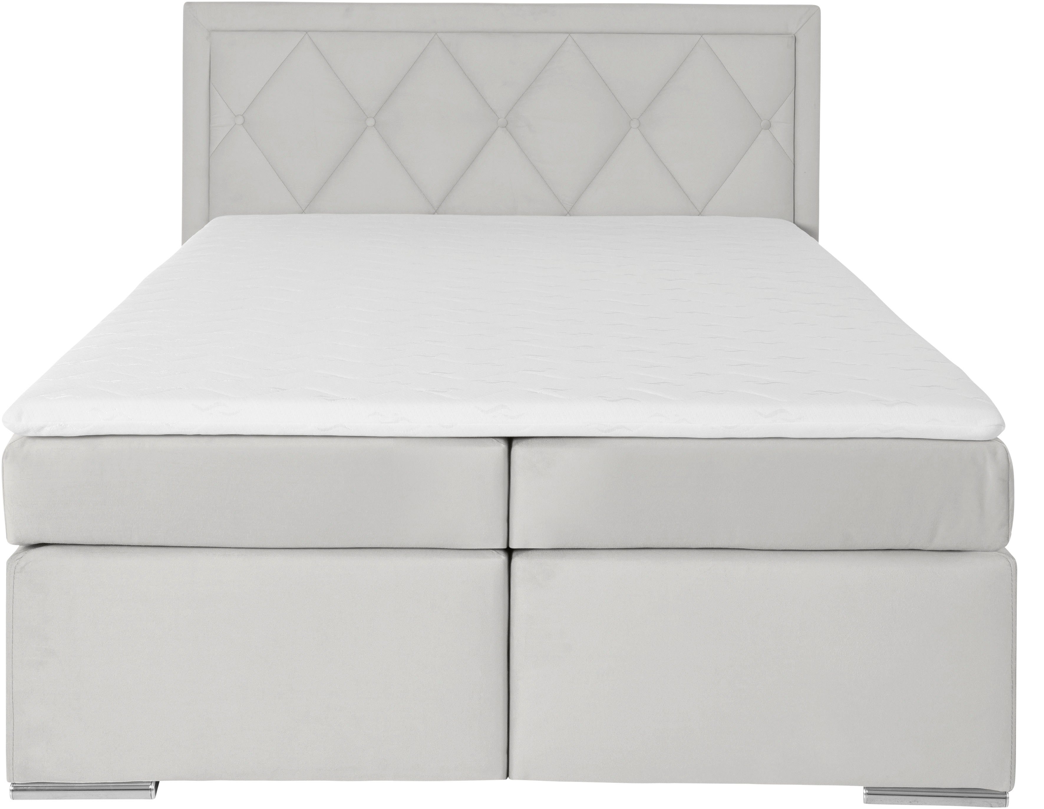Leonique Boxspring Alfie, bestseller, optioneel met bedlade met capitonnage in het hoofdbord, h2, h3 en h4 ter keuze