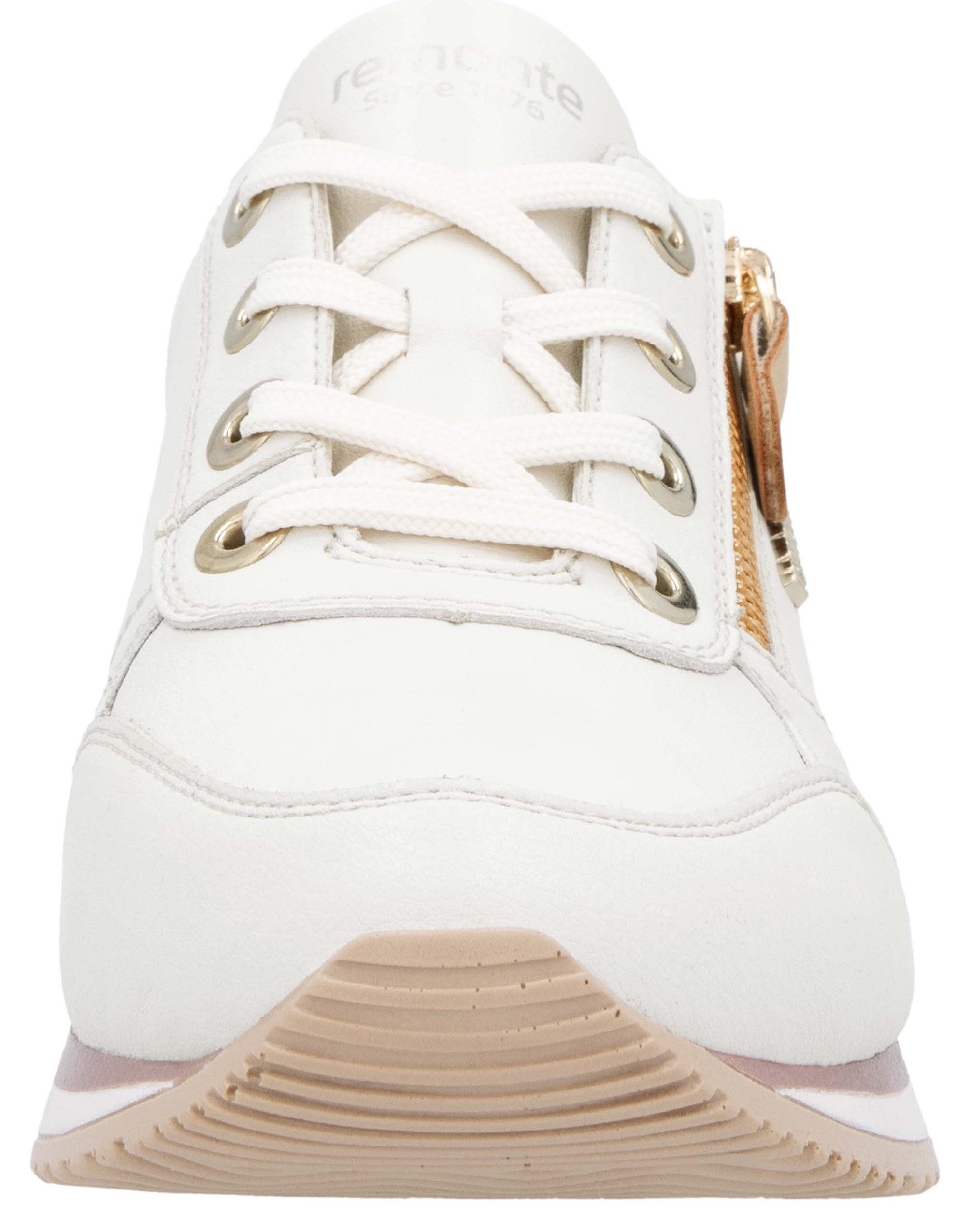 Remonte Sneakers met sleehak , vrijetijdsschoen, lage schoen, veterschoen in smalle vorm