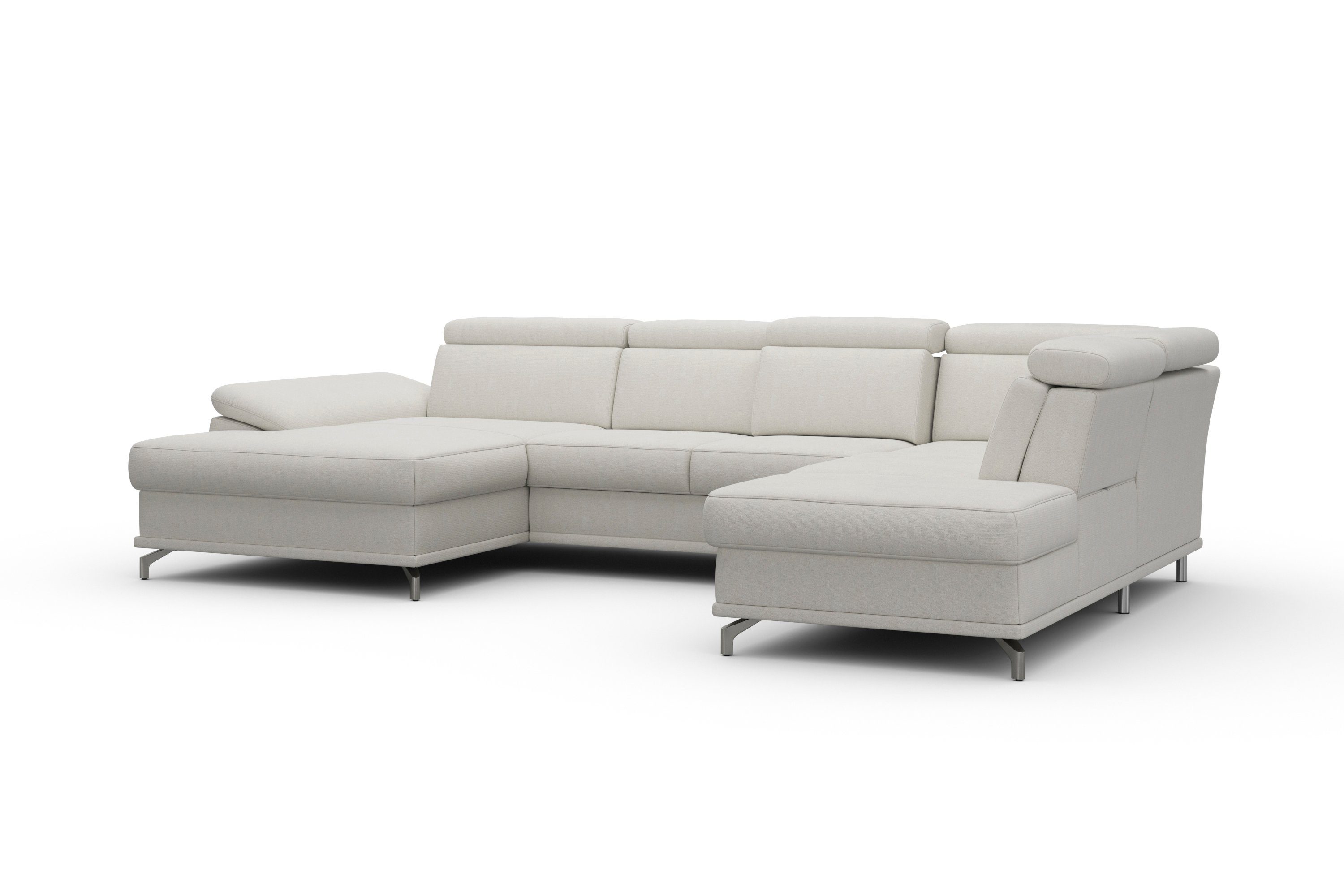 sit&more Zithoek Cabrio U-vorm, met zitdiepteverstelling, arm- en hoofdsteunverstelling