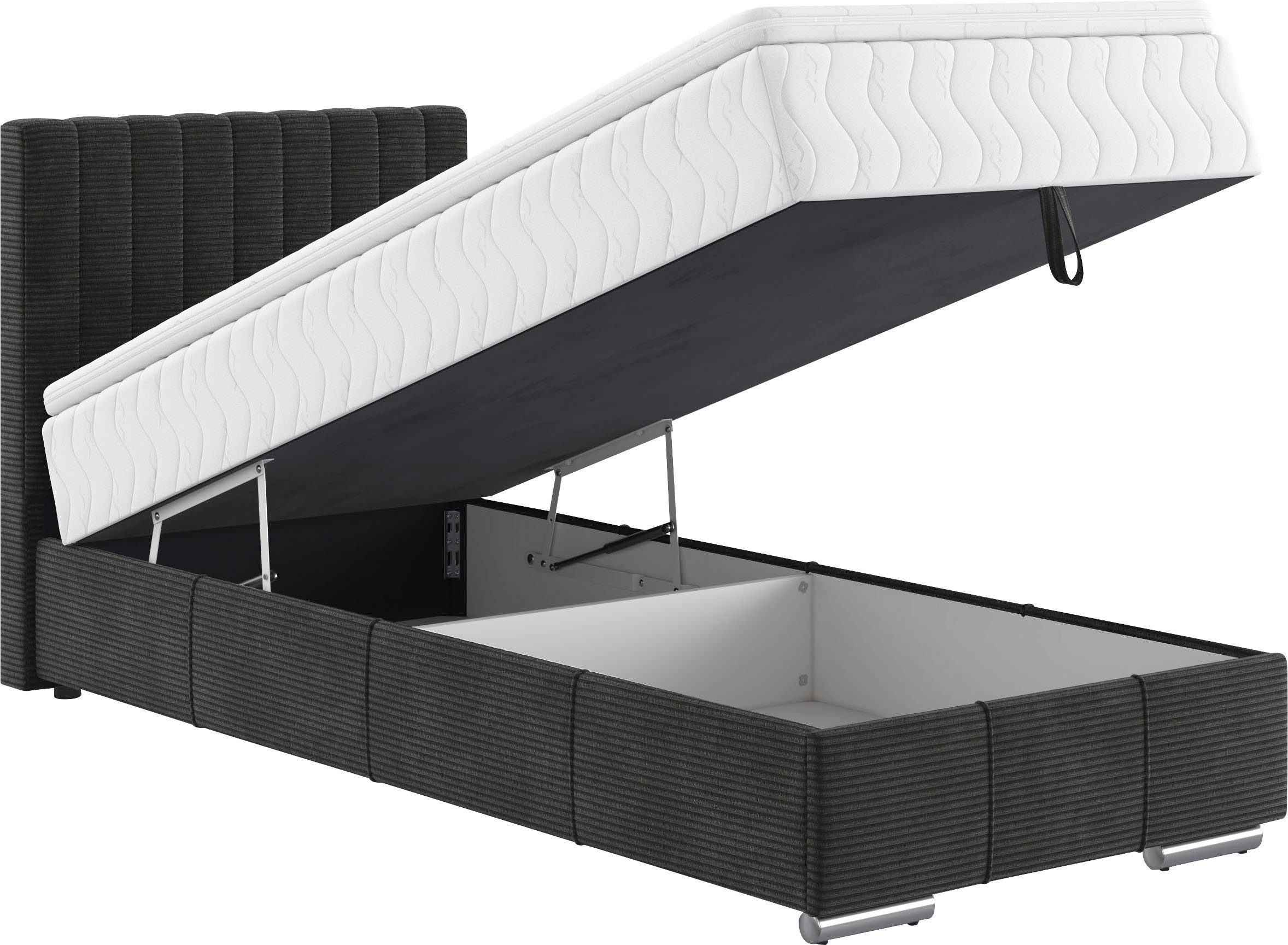INOSIGN Boxspring Thor met bedbodem, incl. matras, topverkoper Topmatras en sierkussen, in verschillende hardheden beschikbaar