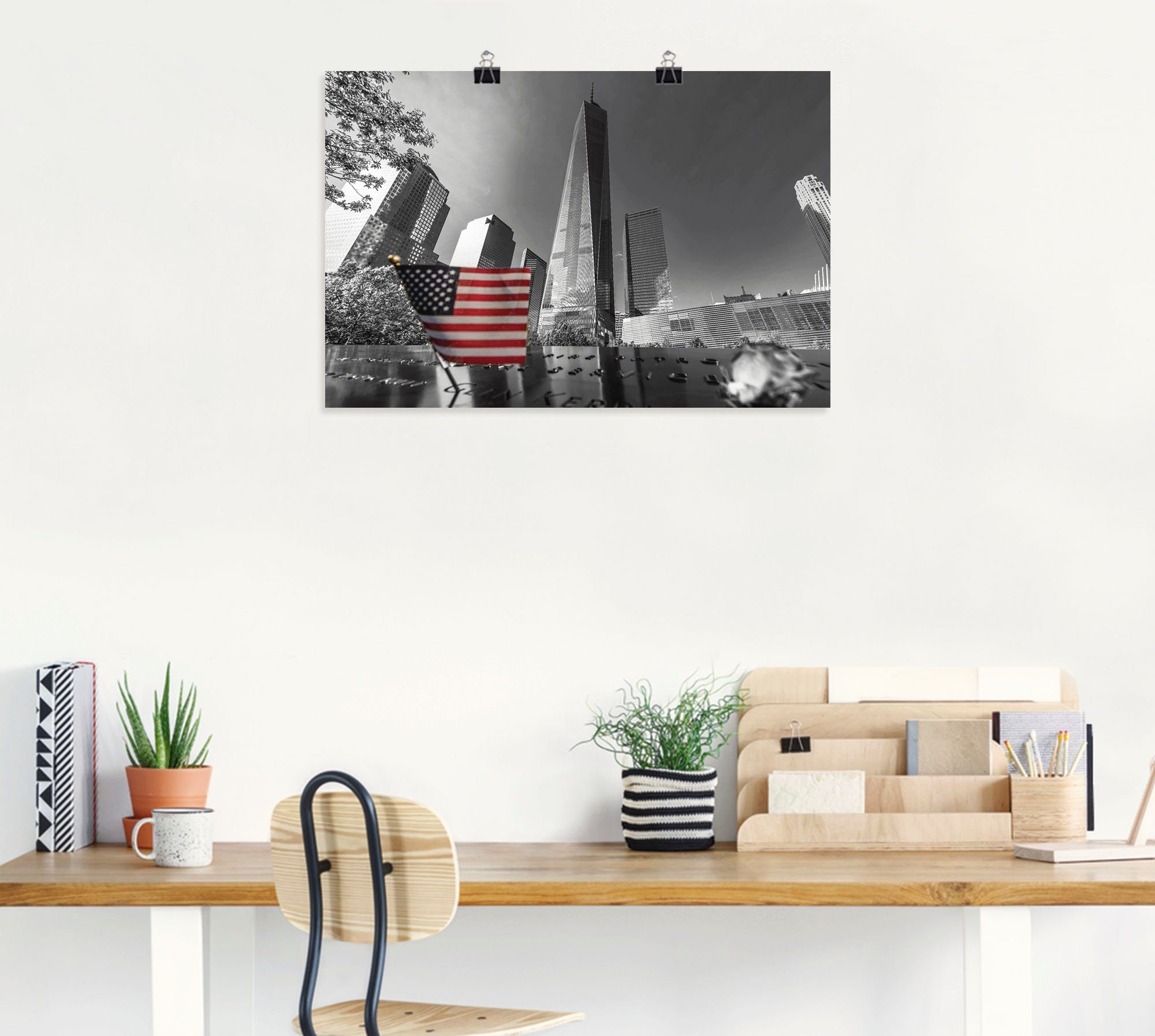 Artland Poster New York one World Trade center I als artprint van aluminium, artprint op linnen, muursticker of poster in verschillende maten