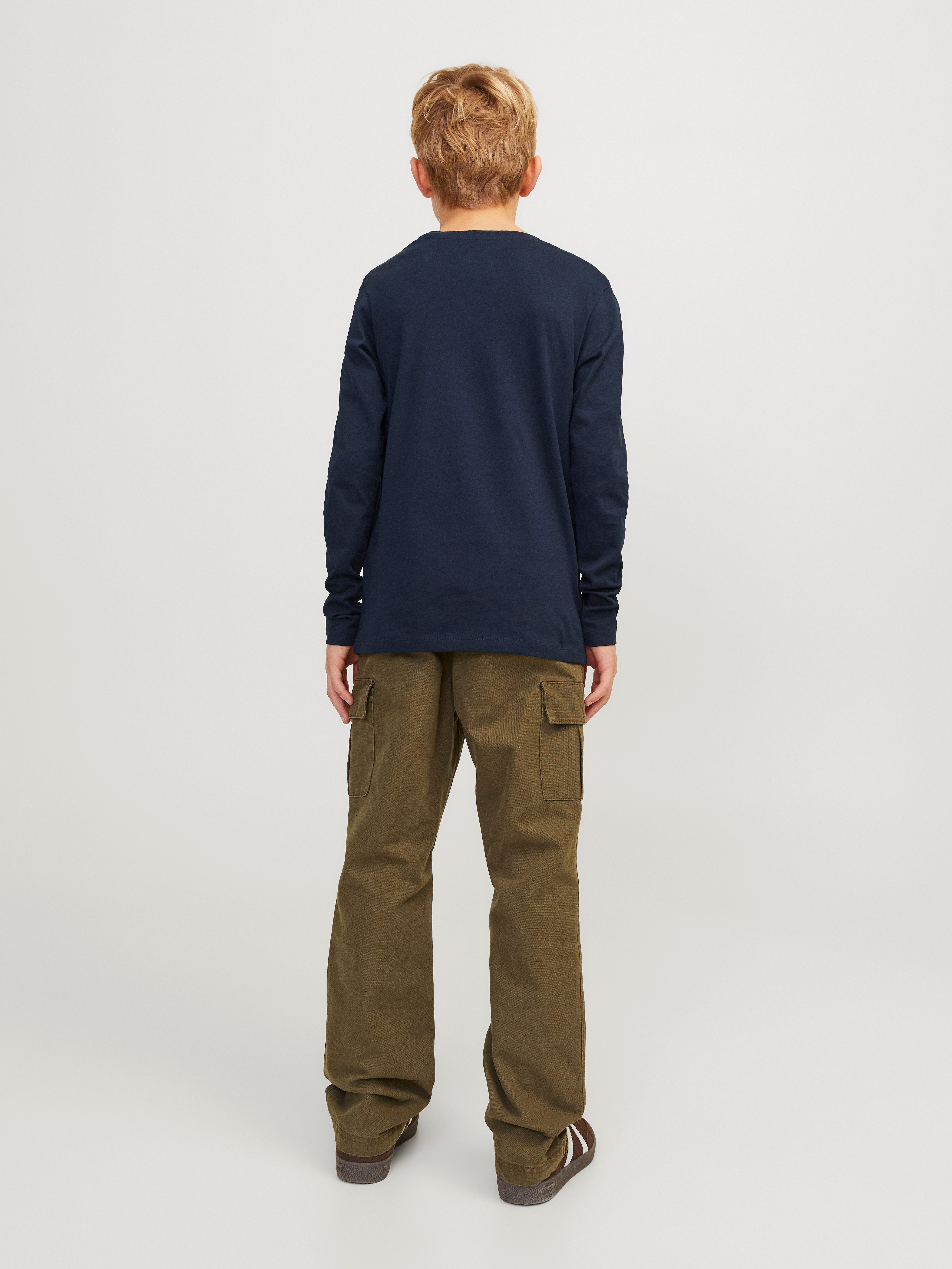 Jack & Jones Junior Shirt met lange mouwen JJELOGO TEE LS O-NECK 2 COL NOOS JNR