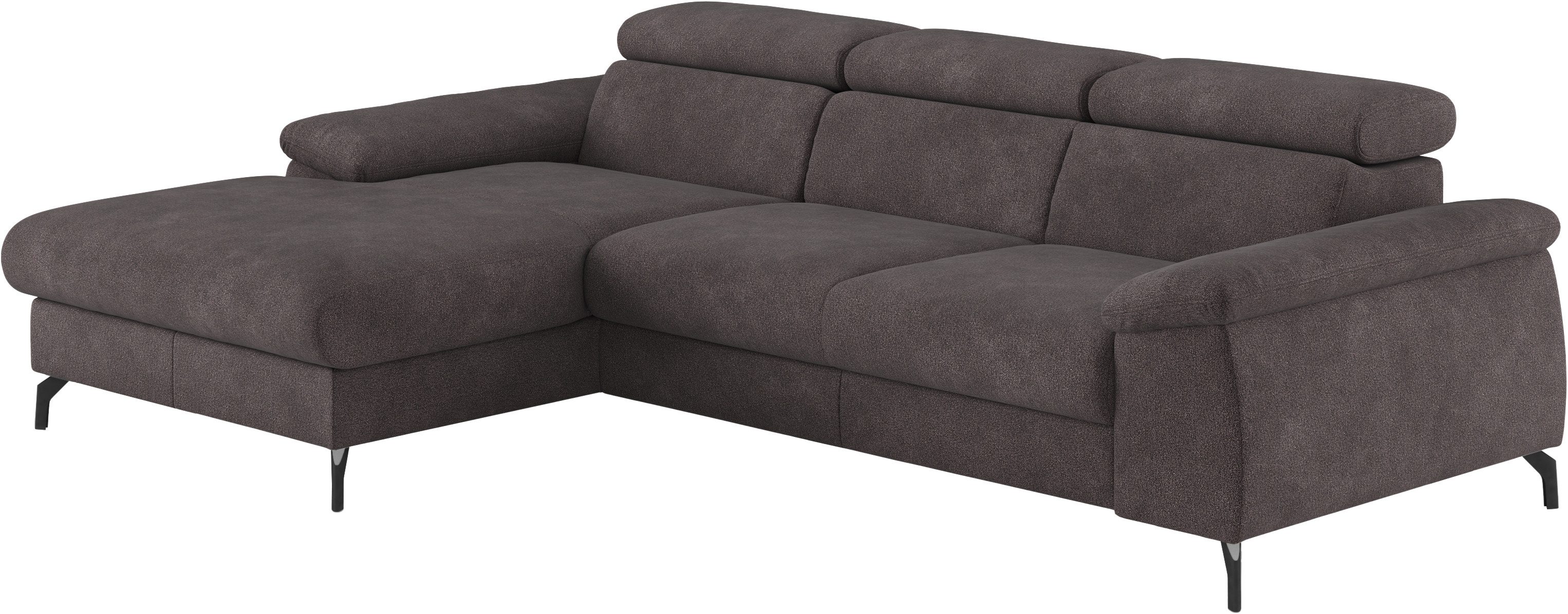 COTTA Hoekbank Kitty L-vorm inclusief hoofdeinde-verstelling, optioneel met bedfunctie en bedlade
