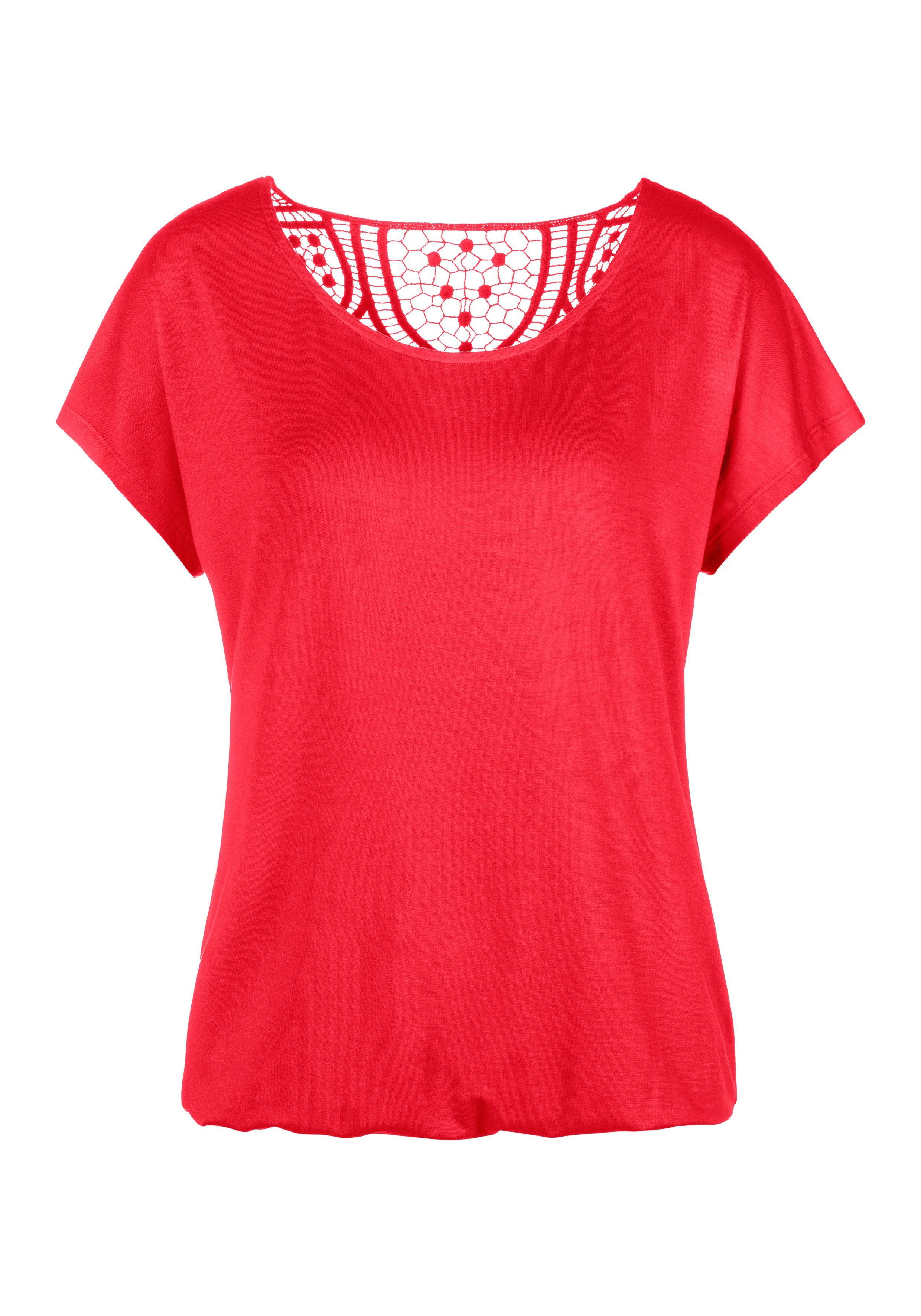 Vivance Shirt met korte mouwen Met haakwerk aan de achterkant (Set van 2)