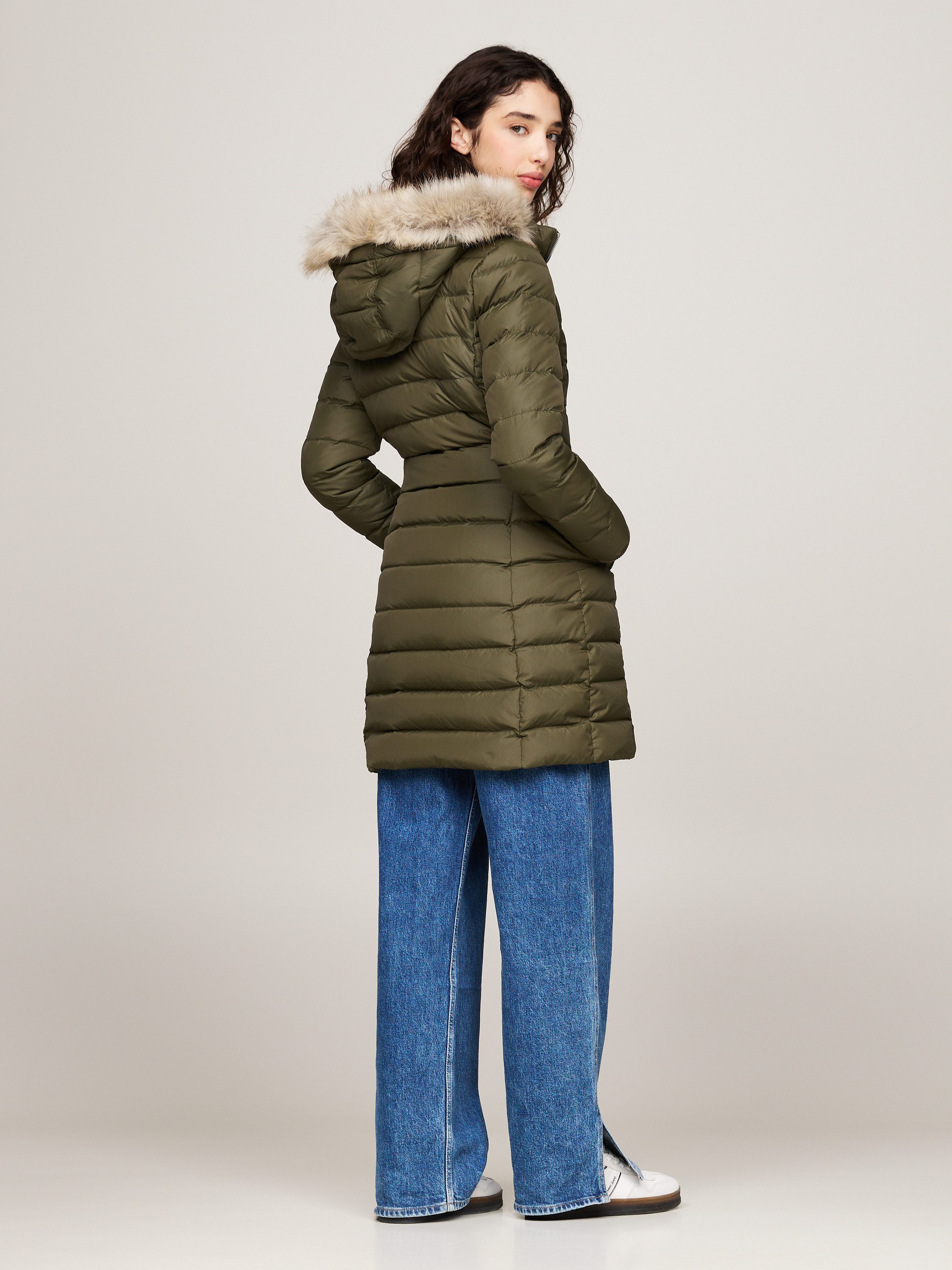 TOMMY JEANS Gewatteerde jas TJW ESSENTIAL HOODED DOWN COAT