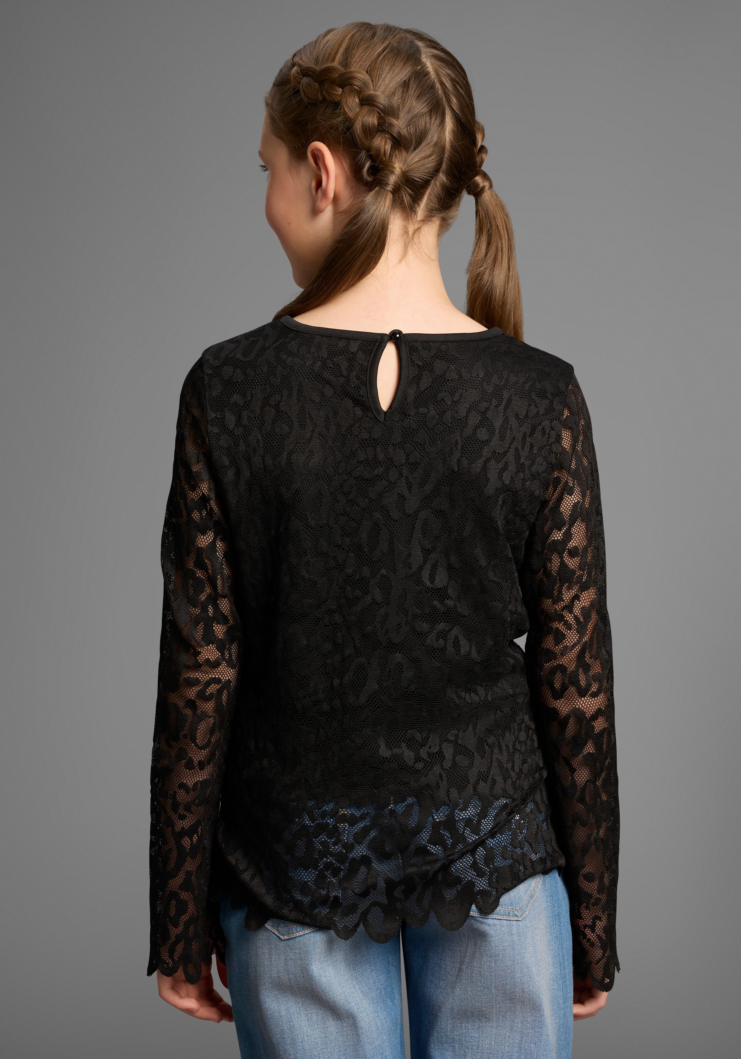 KIDSWORLD Shirt met lange mouwen Kanten shirt