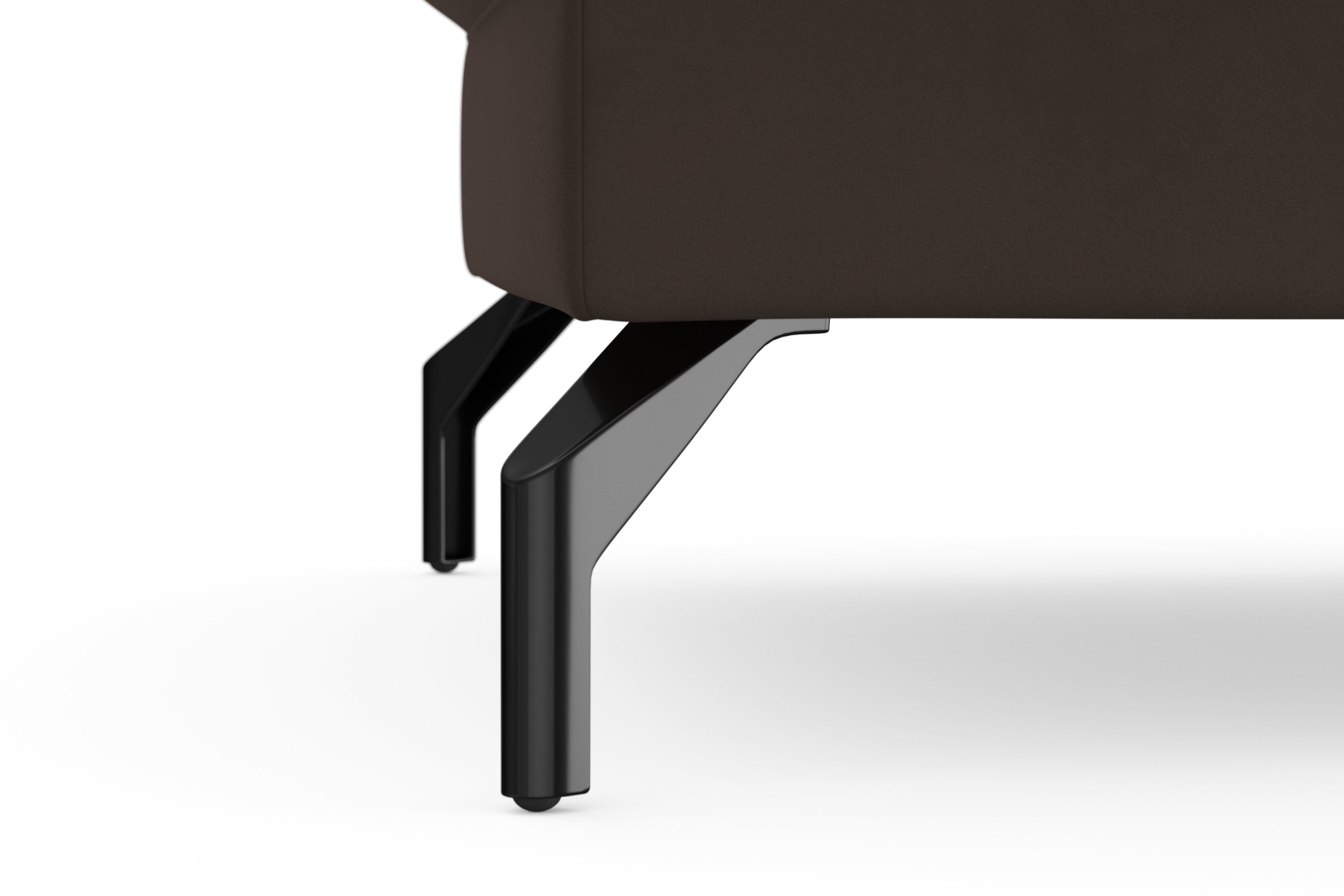 sit&more Hocker Fashion met binnenvering, met hoogwaardige, zwarte metalen poten