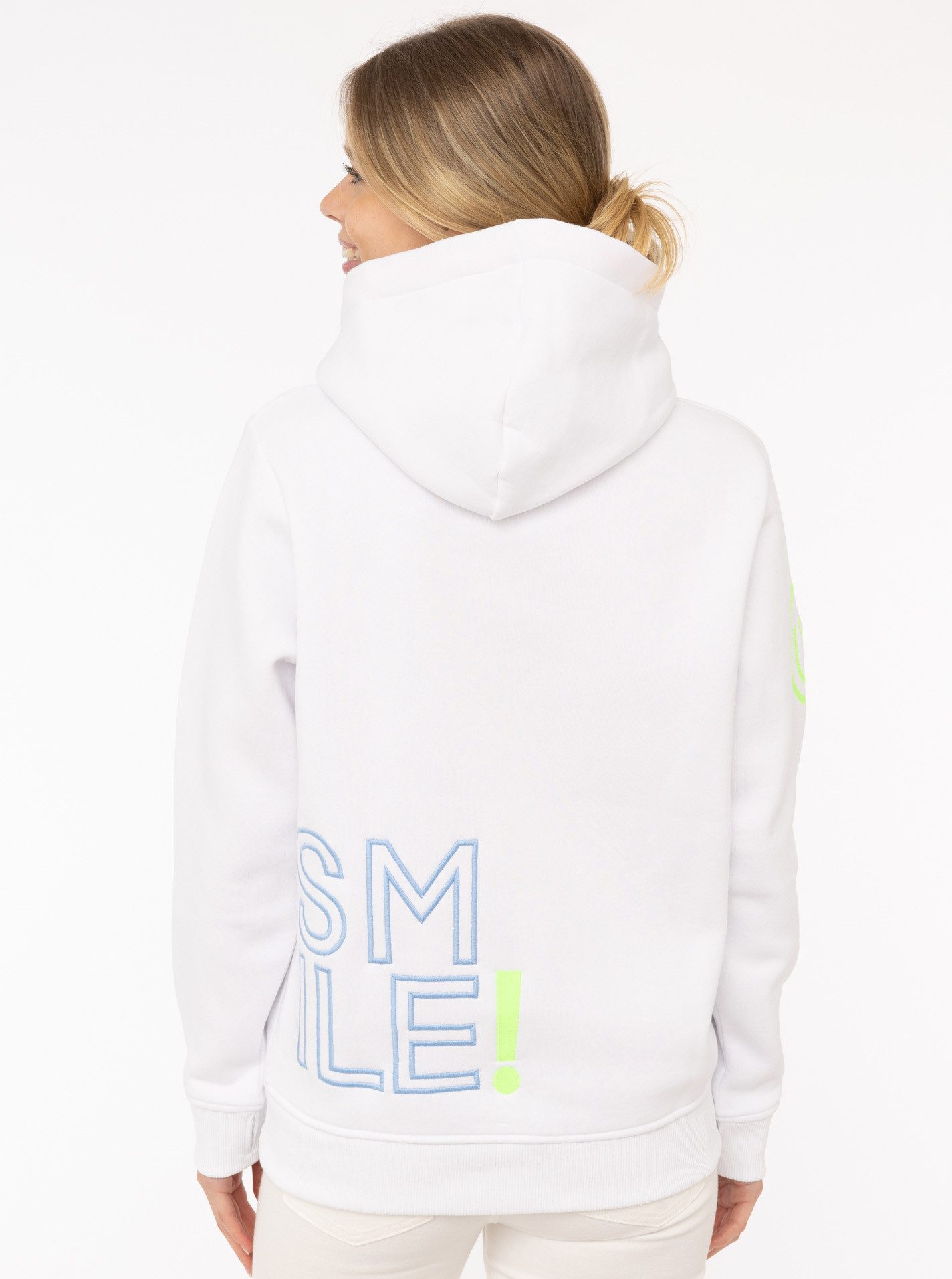 Zwillingsherz Hoodie "Alissa 2.0" met smile borduurwerk voor en achter