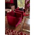 guido maria kretschmer homeliving fauteuil vaals inclusief gezellig rugkussen met logoborduursel rood