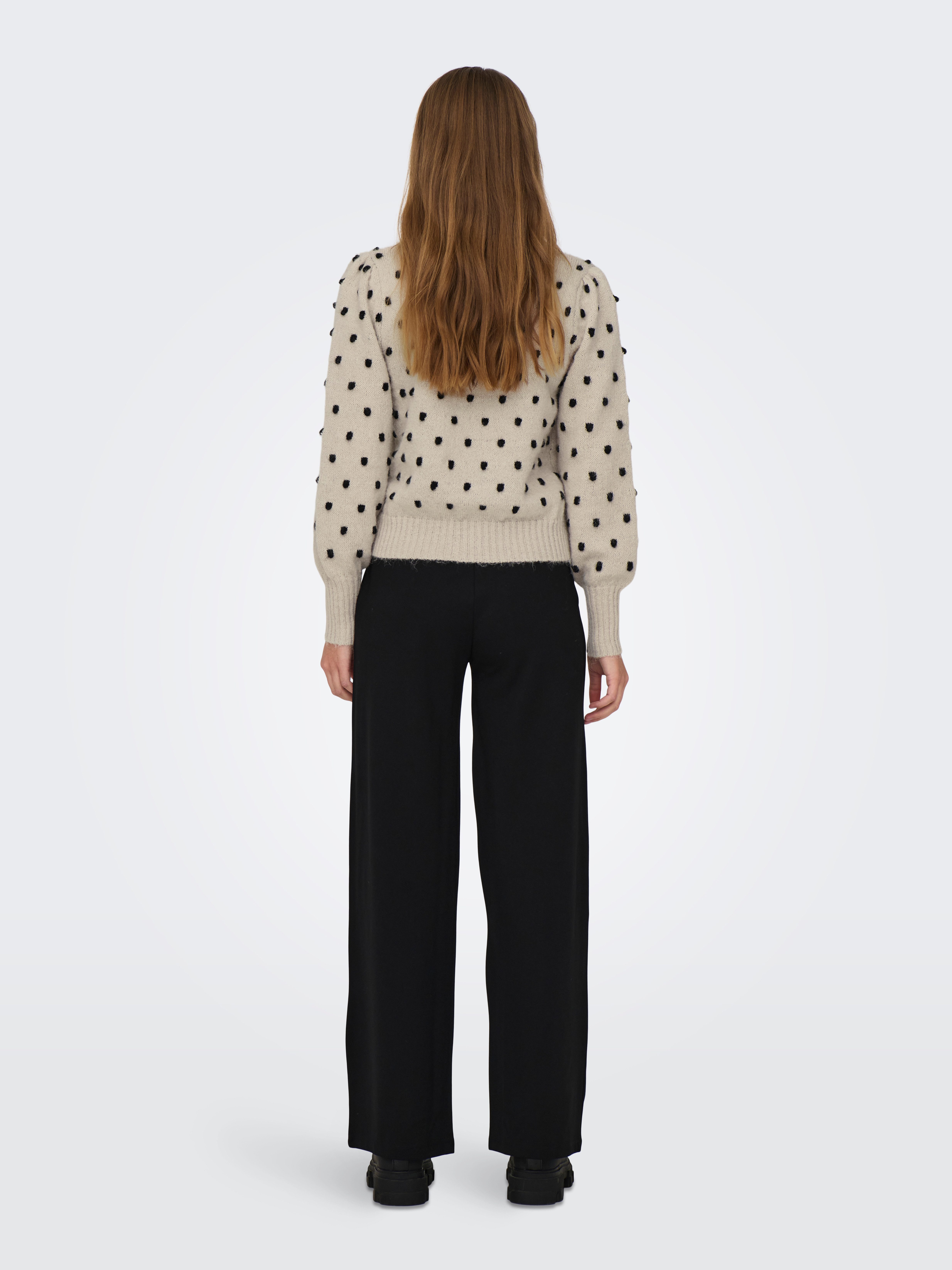 JDY Trui met ronde hals JDYSIGRID LIFE L/S ON PUFF PULL KNT NOOS