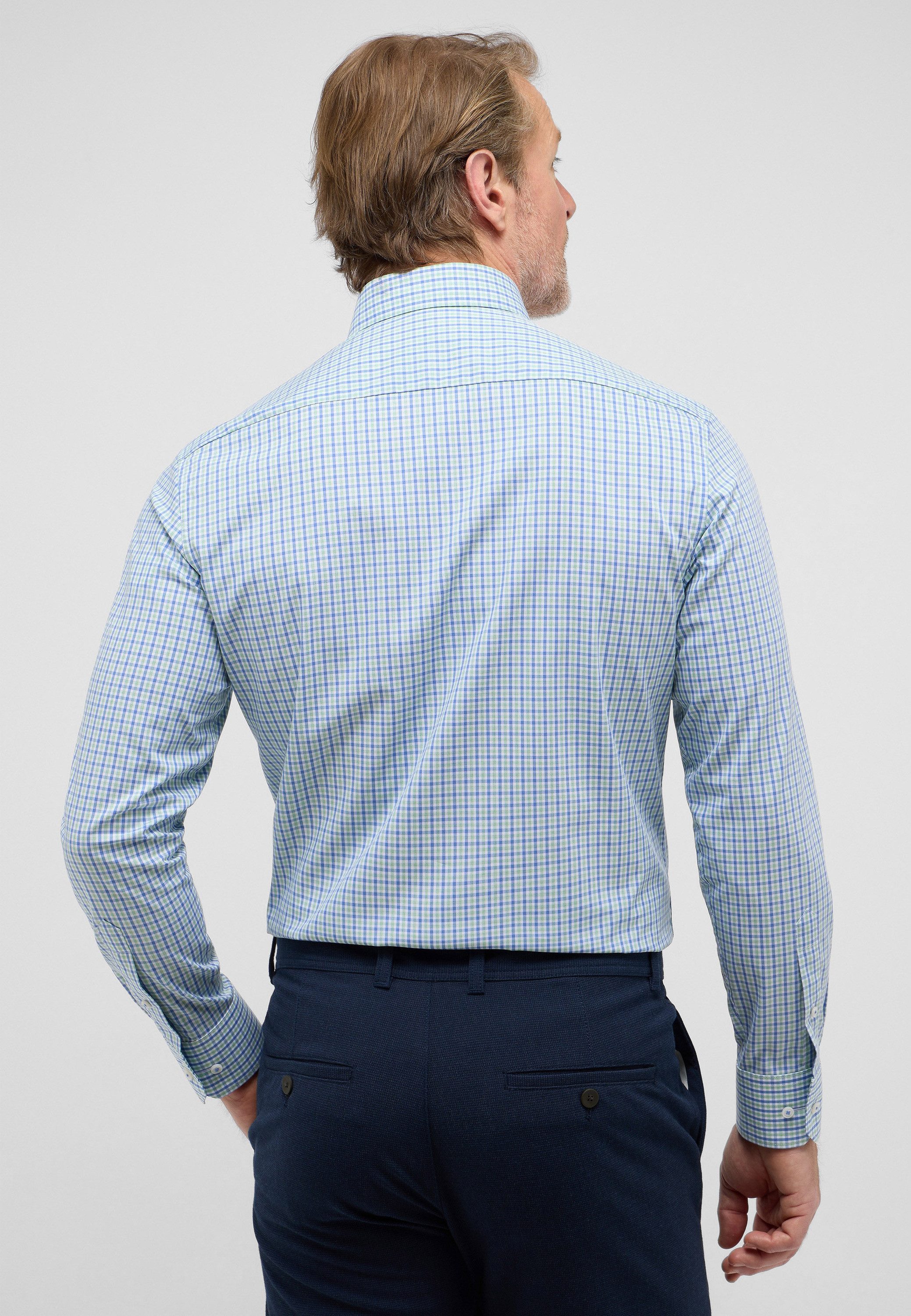 Eterna Overhemd met lange mouwen MODERN FIT NON IRON (strijkvrij)