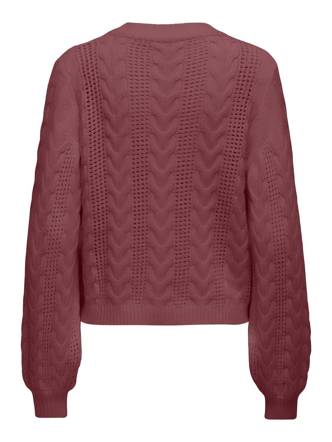 Only Trui met ronde hals ONLRUBINA LS CABLE O-NECK KNT NOOS