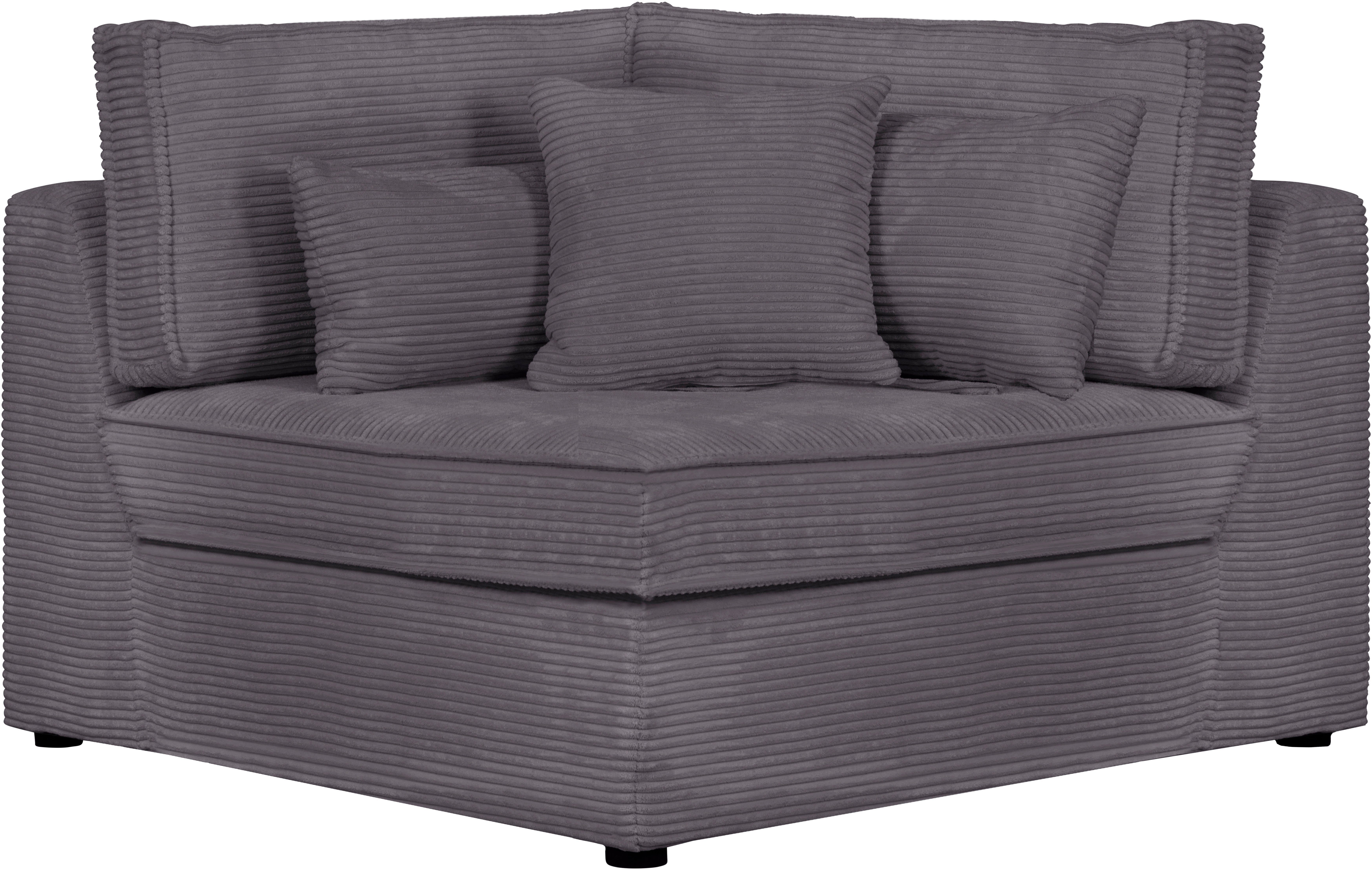 RAUM.ID Bank-hoekelement Enid Deel van een modulaire bank, stevig zitcomfort, ook in breedribcord