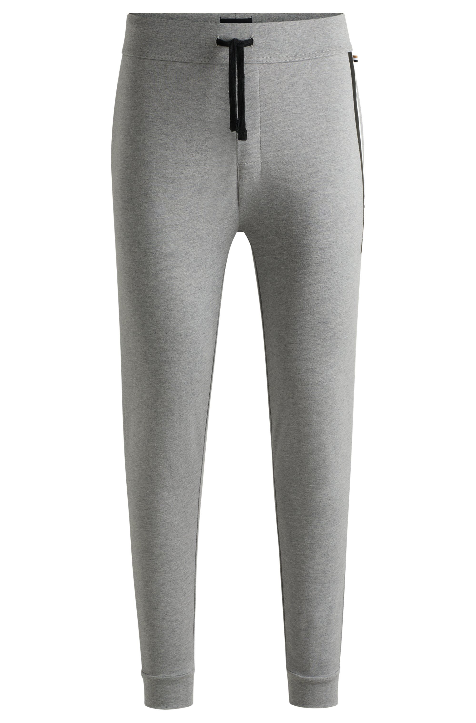 BOSS Sweatbroek Authentic Pan met logo-opschrift opzij
