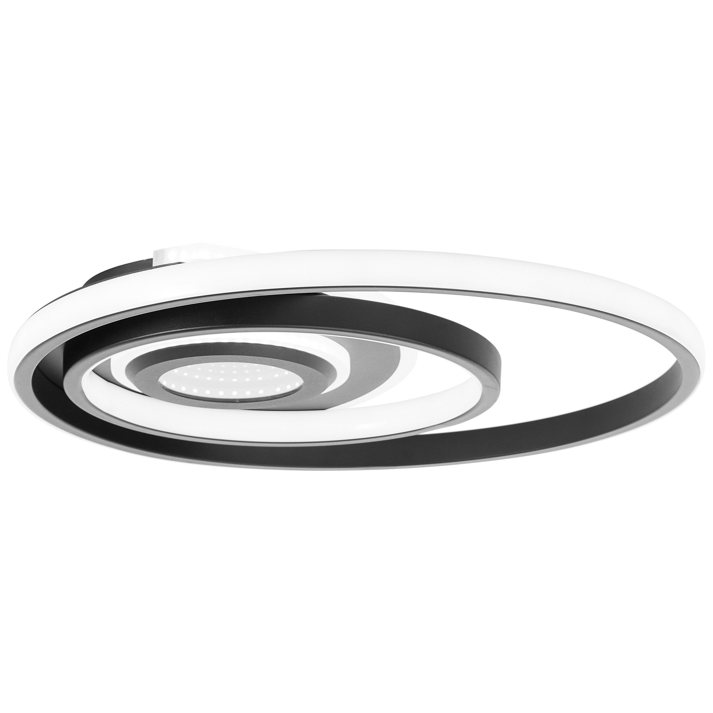 Brilliant Leuchten Led-plafondlamp Opame Ø 41 cm, 4400 lm, dimbaar, 3000-6500 K, afstandsbediening, metaal, zwart