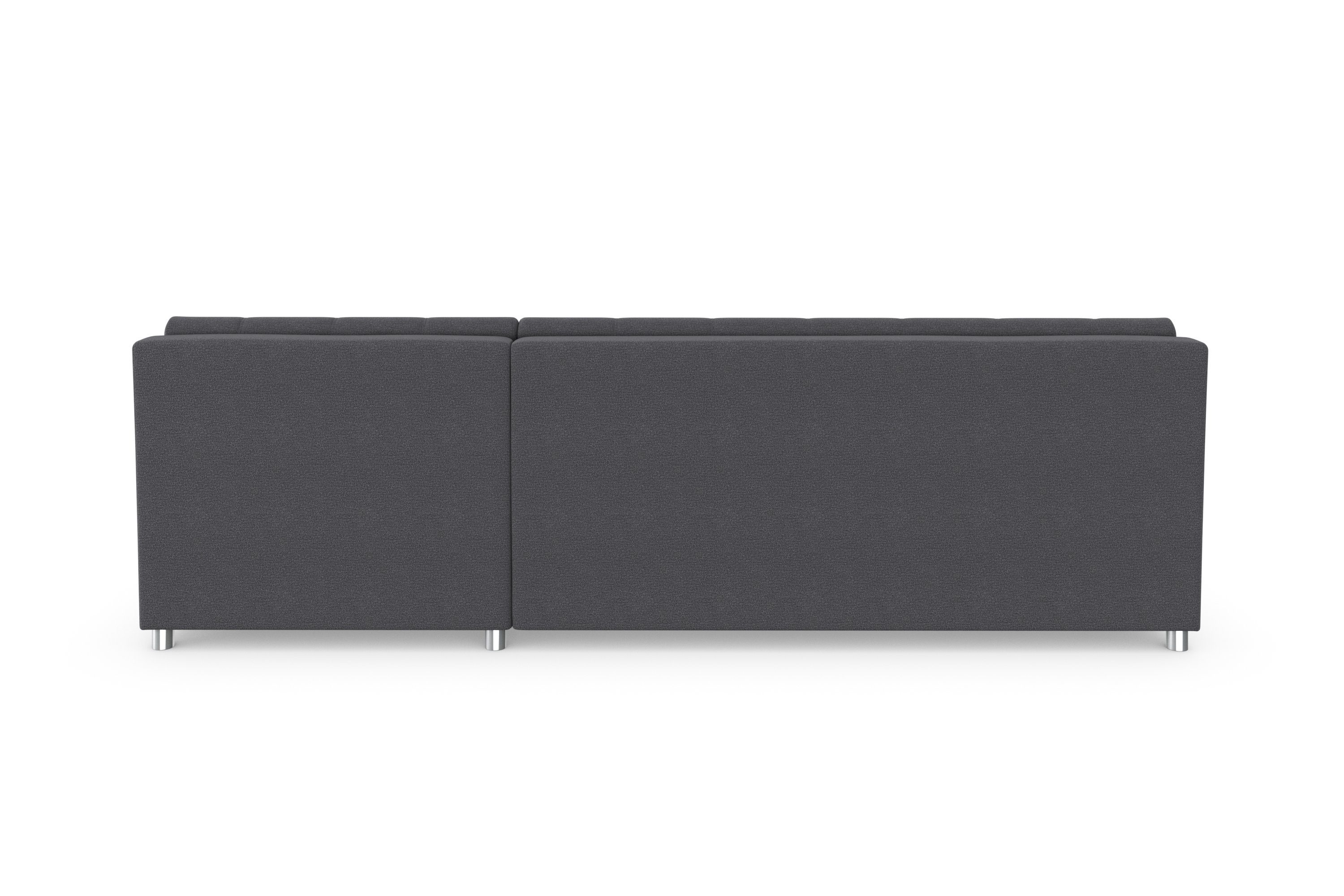 DOMO collection Hoekbank Treviso veel bekledingen, ook in cord, L-vorm, B/D/H: 267/80/83 cm optioneel met slaapbank functie, incl. sierkussens, hoogwaardig doorgestikt patroon