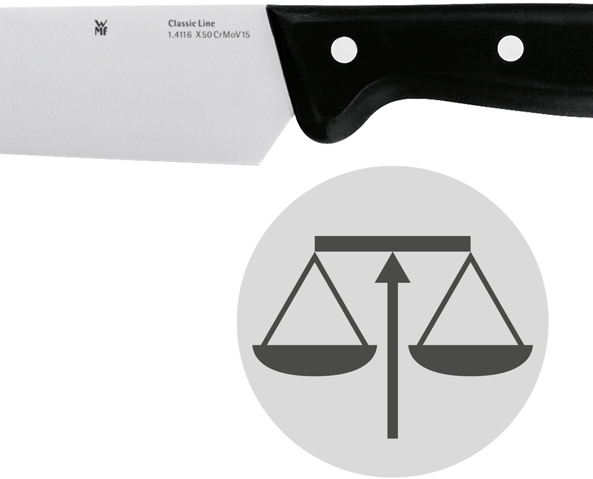 WMF Messenblok Classic Line Lemmeten van speciaal messenstaal (set, 7-delig)