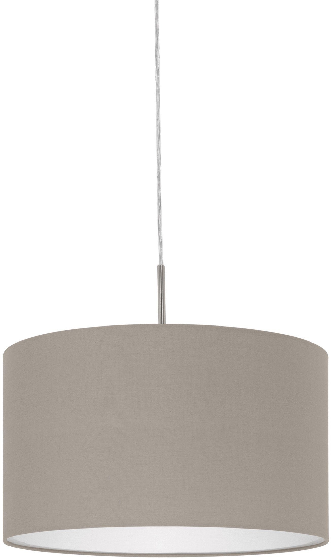 EGLO Pasteri - Hanglamp - 1 Lichts - Ø380mm. - Nikkel-Mat - Taupe